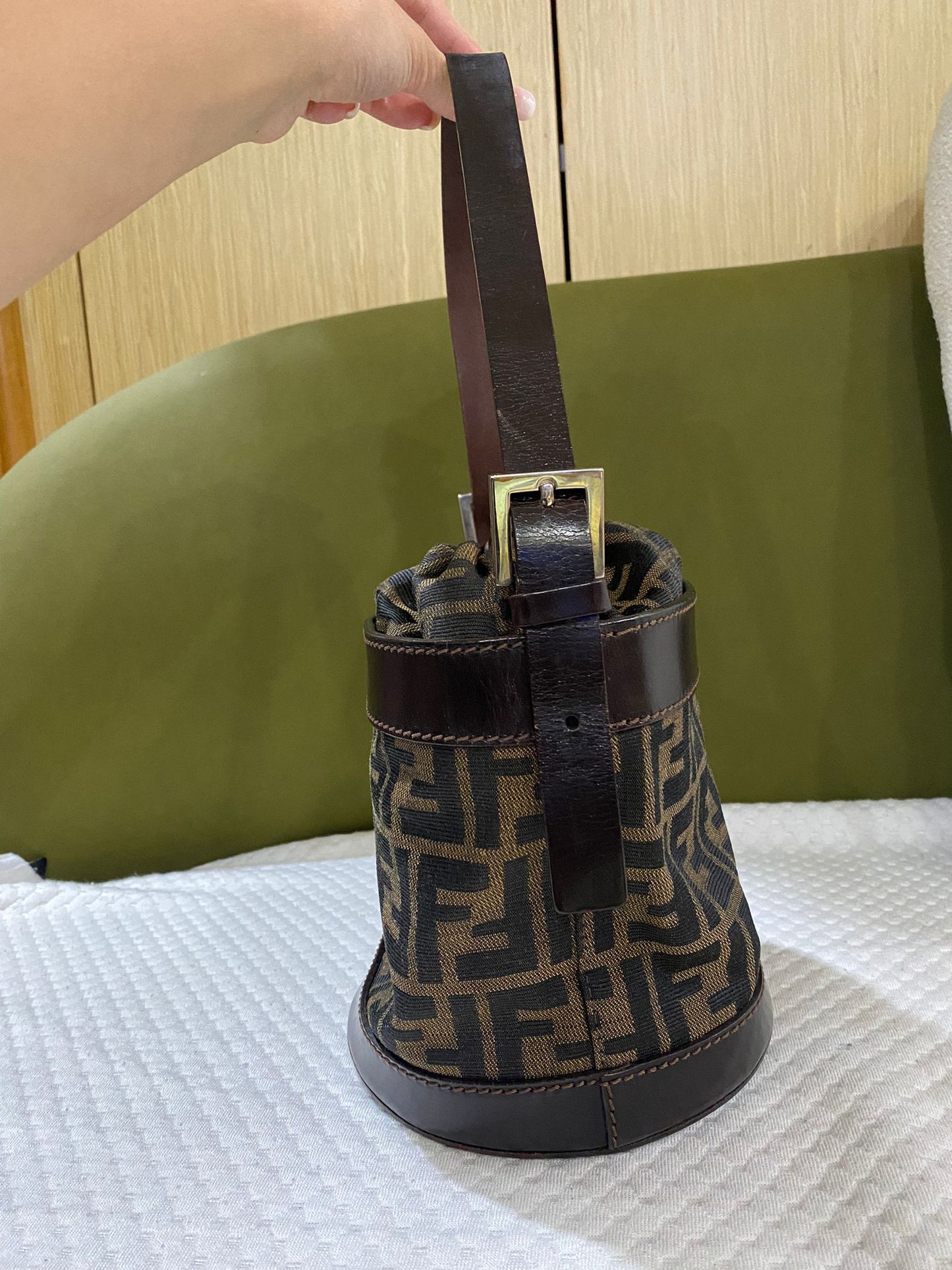 Fendi Vintage Monogram Baguette Bucket Bag