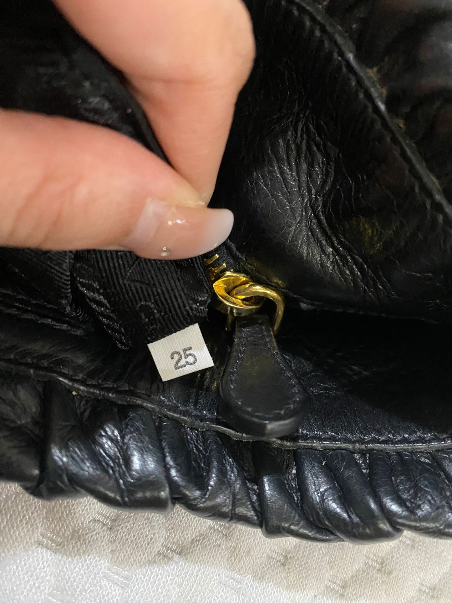 Prada Dressy Black Leather Dumpling 2-in-1 Handbag Bag