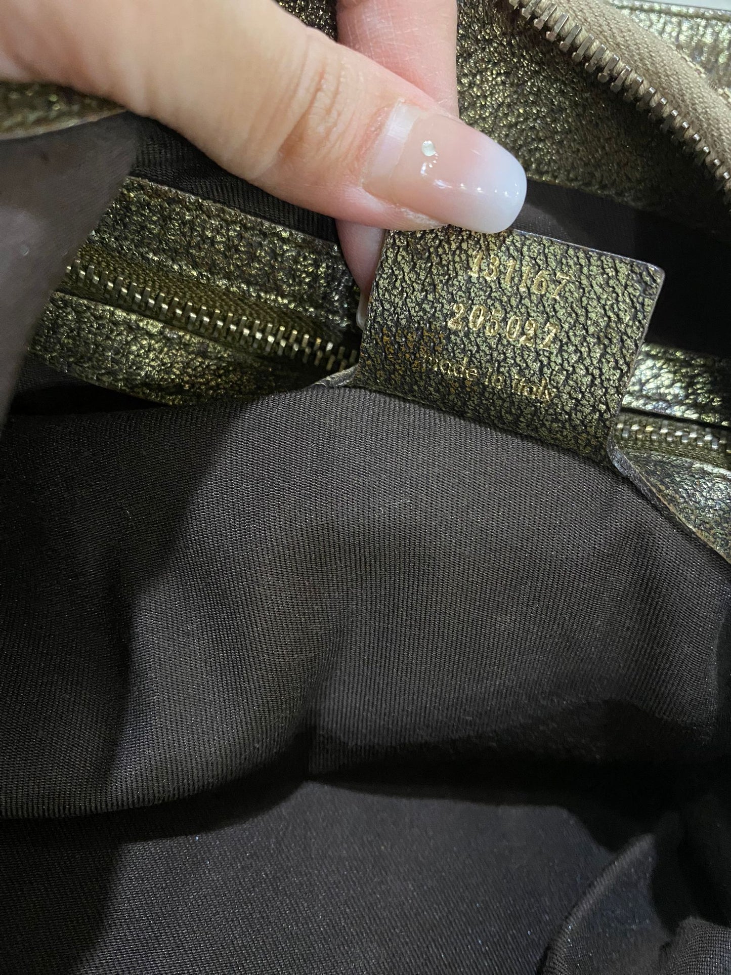 Gucci Amalfi Monogram Bamboo Hobo Shoulder Bag