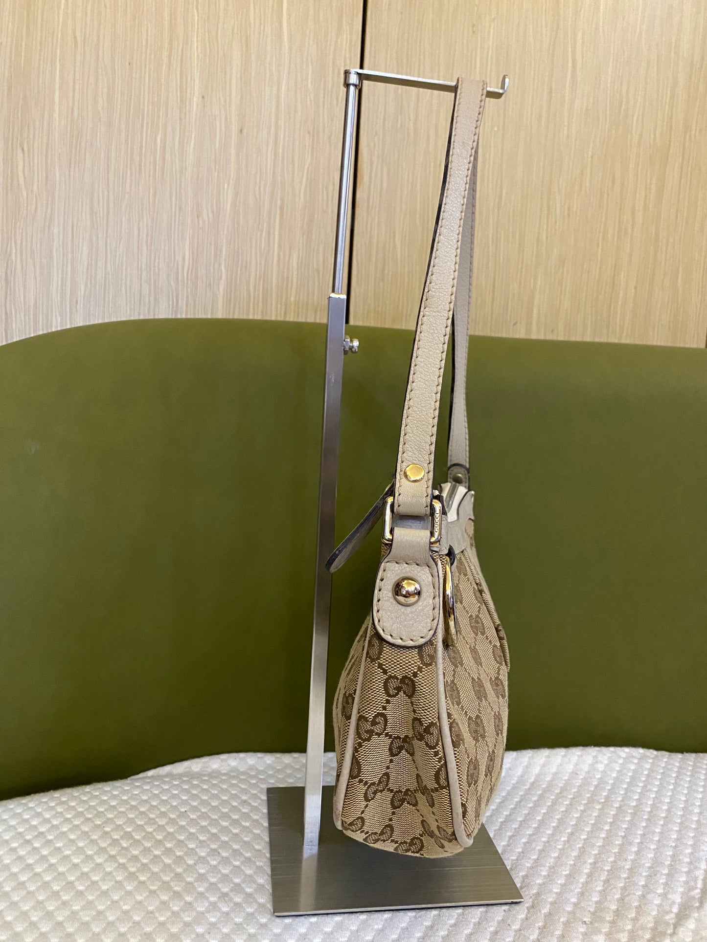 Gucci Sukey Monogram Mini Shoulder Bag in Cream/ Beige