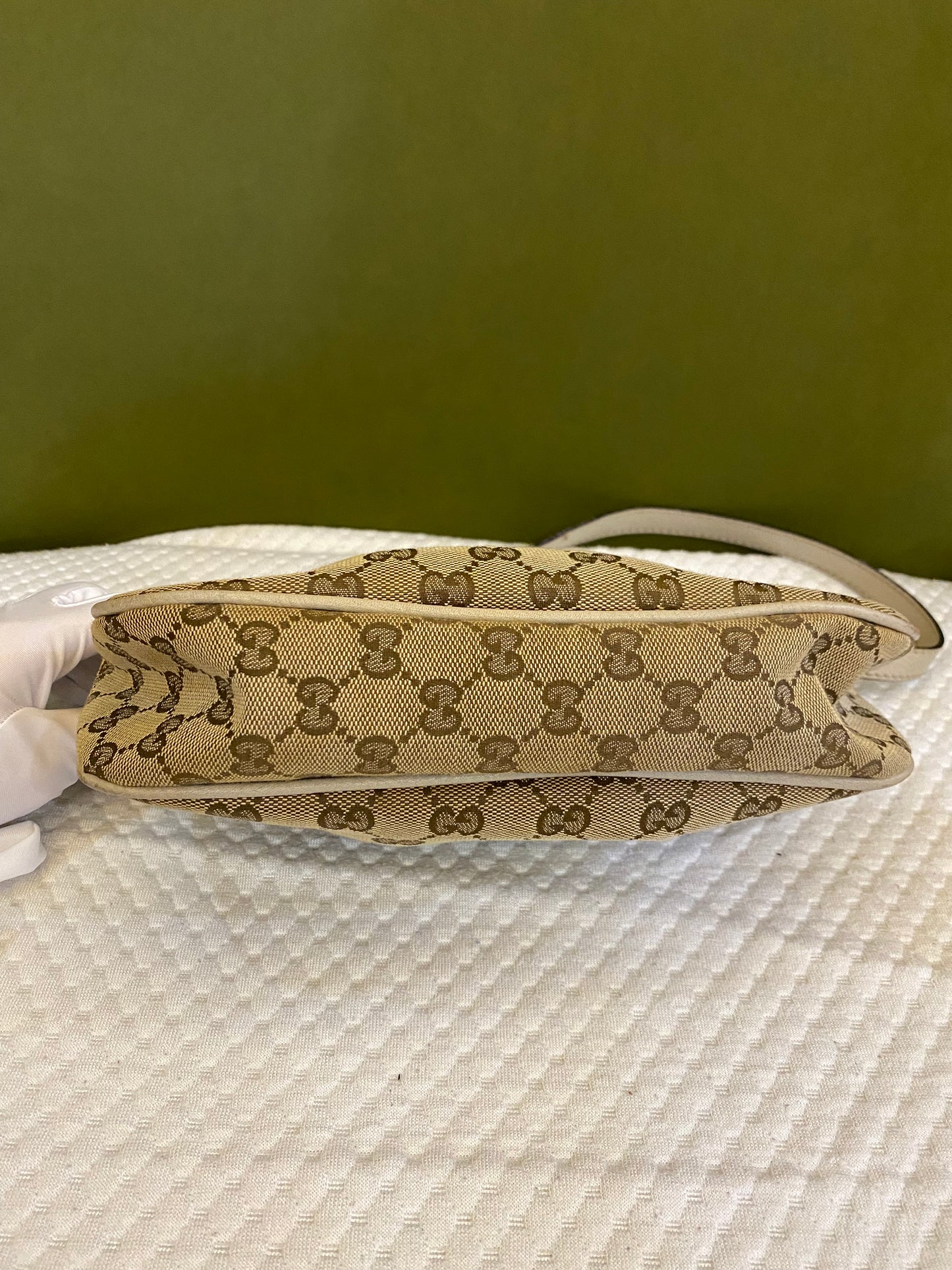 Gucci Sukey Monogram Mini Shoulder Bag in Cream/ Beige