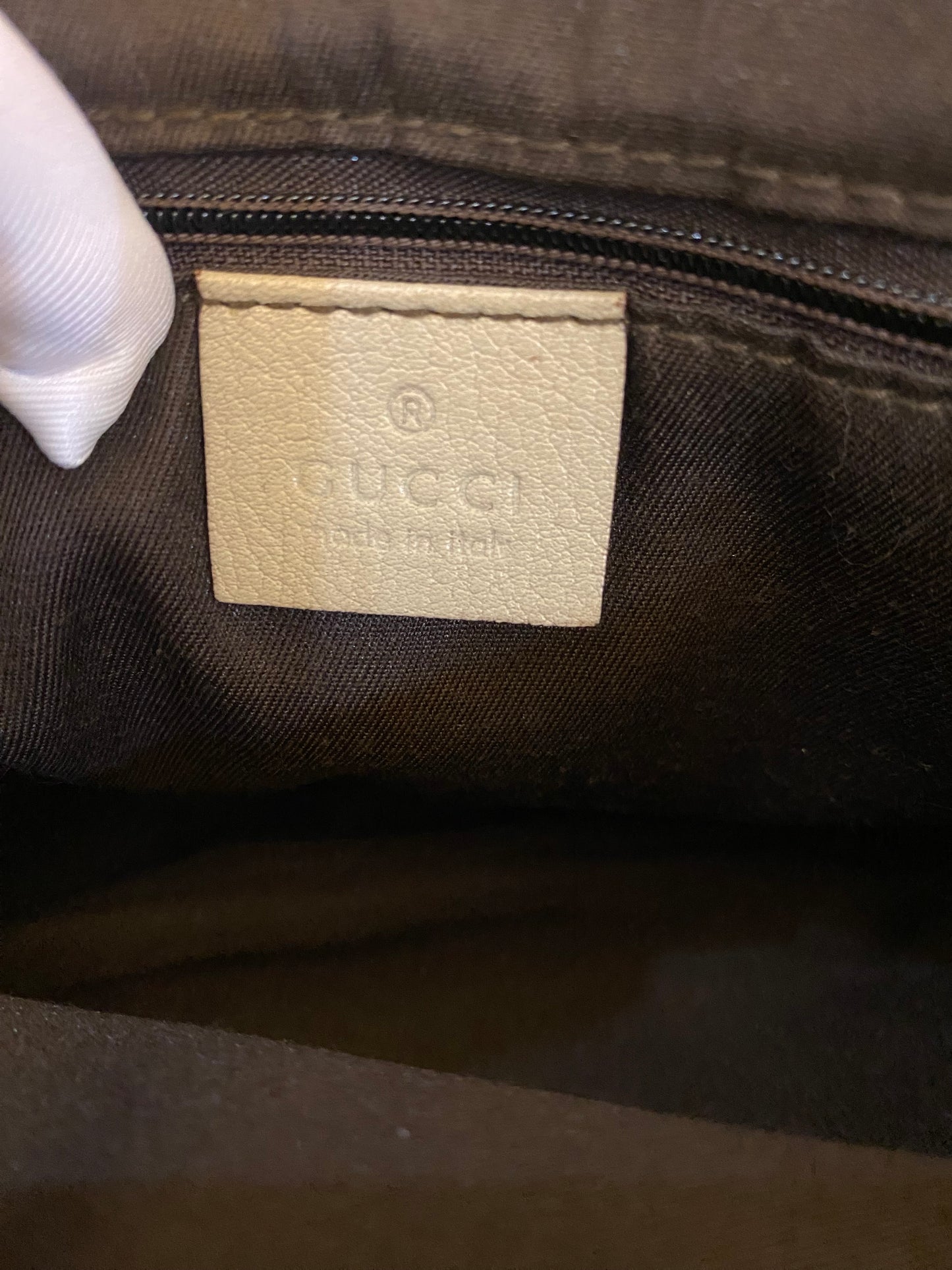 Gucci Sukey Monogram Mini Shoulder Bag in Cream/ Beige
