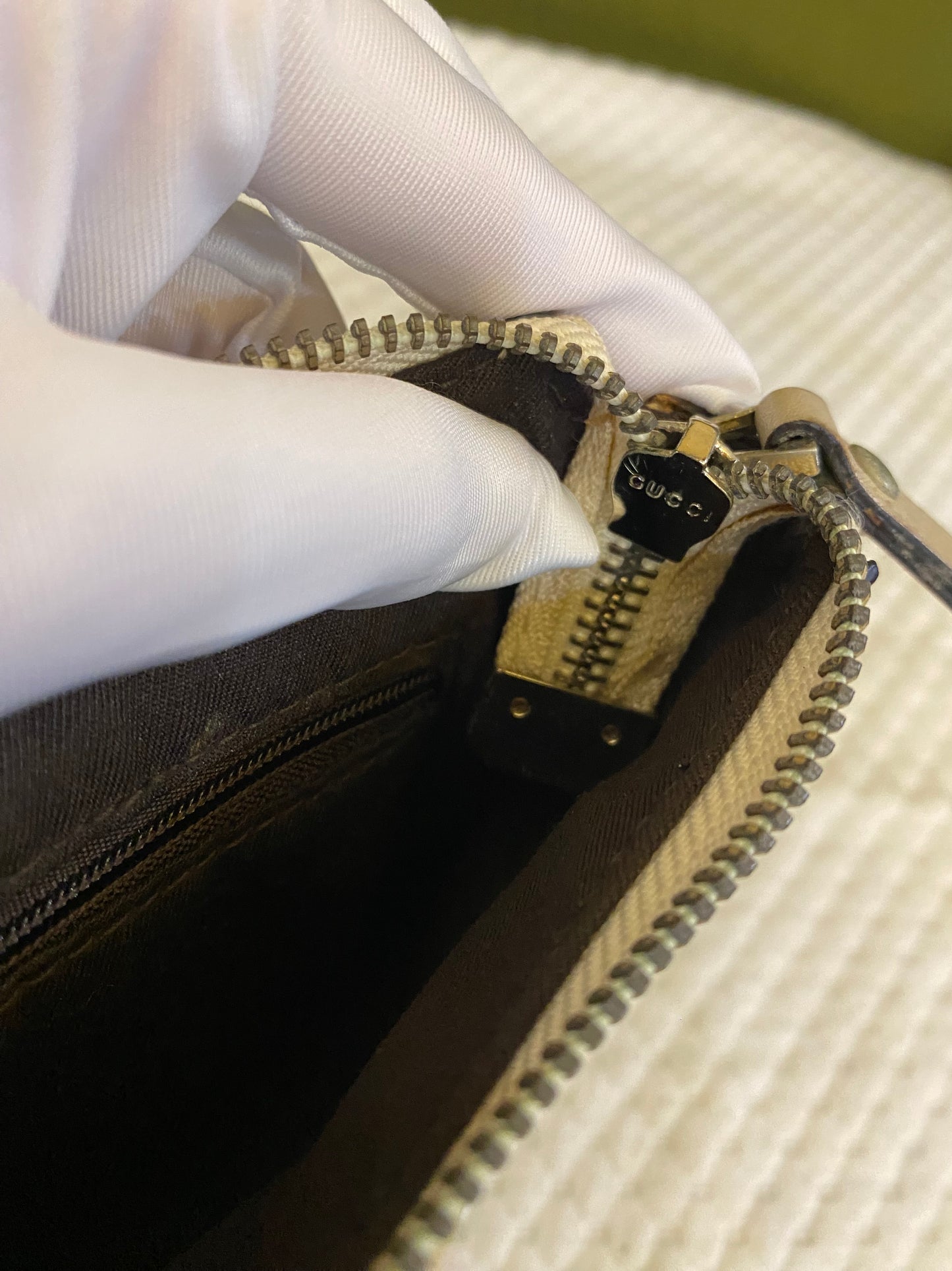 Gucci Sukey Monogram Mini Shoulder Bag in Cream/ Beige