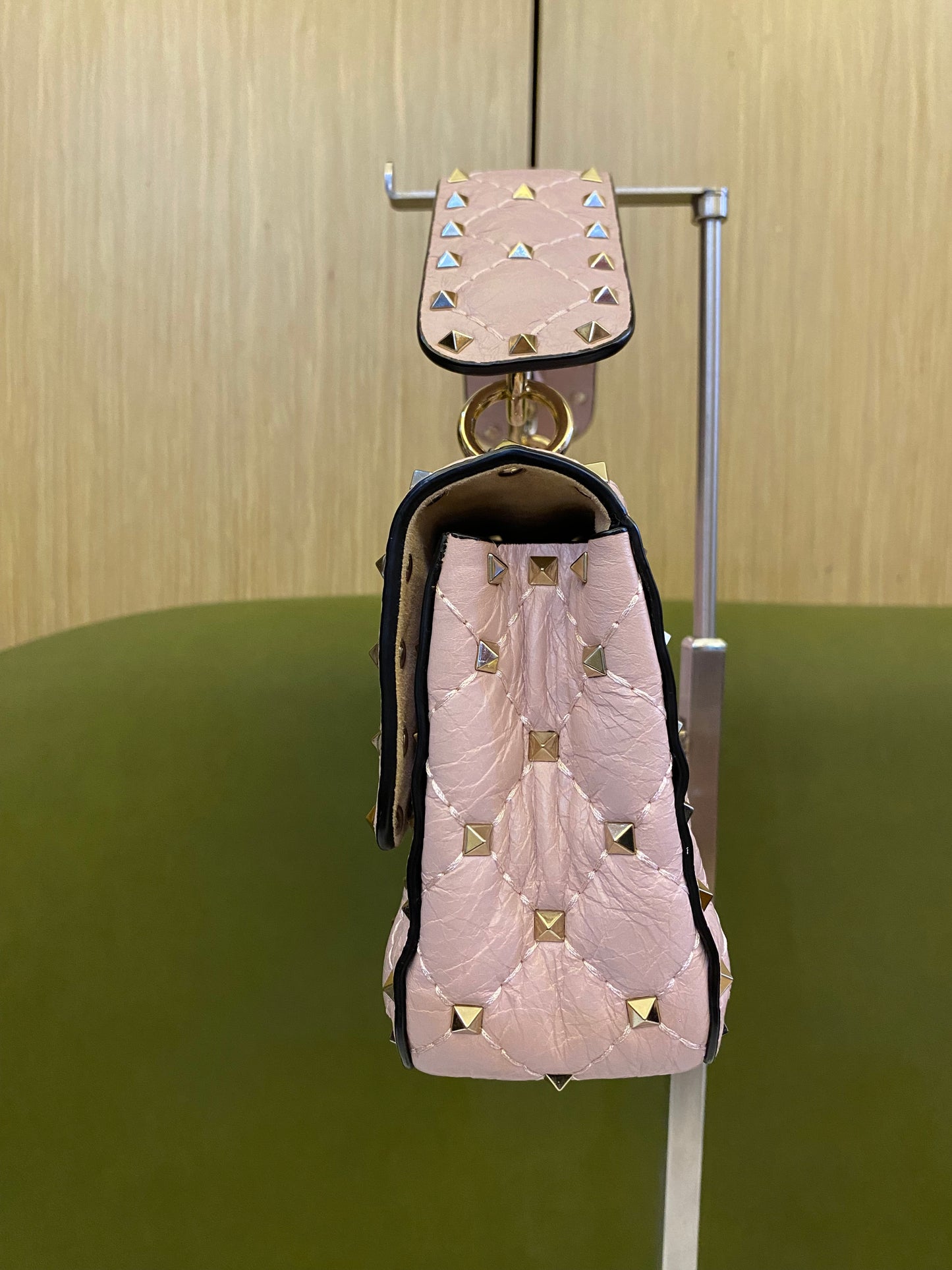 Valentino Baby Pink Rockstud Spike Handbag/ Crossbody Bag