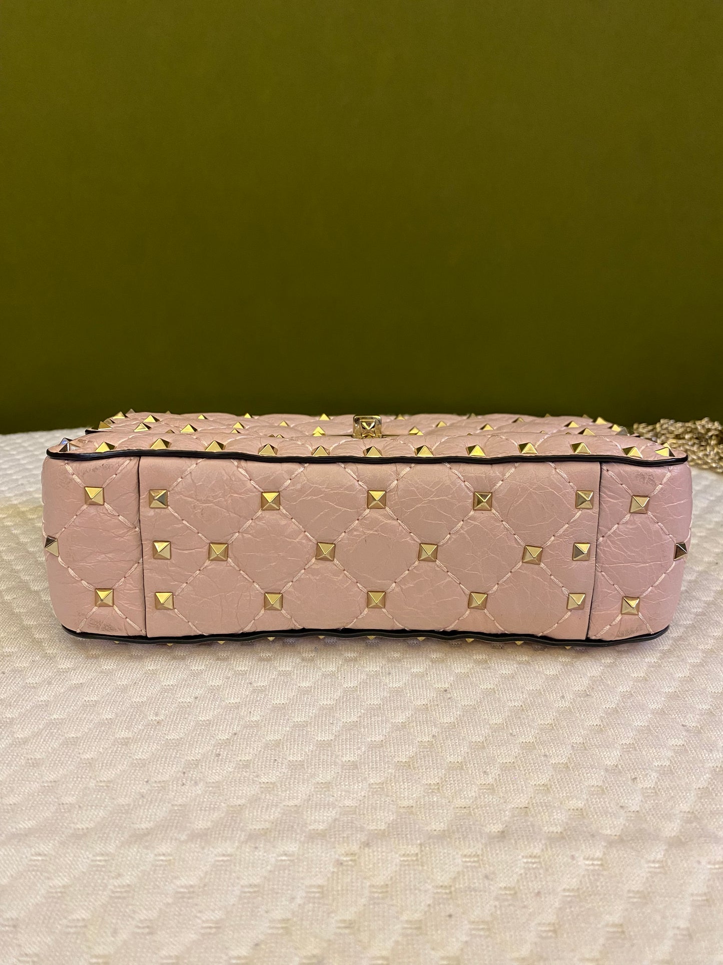 Valentino Baby Pink Rockstud Spike Handbag/ Crossbody Bag