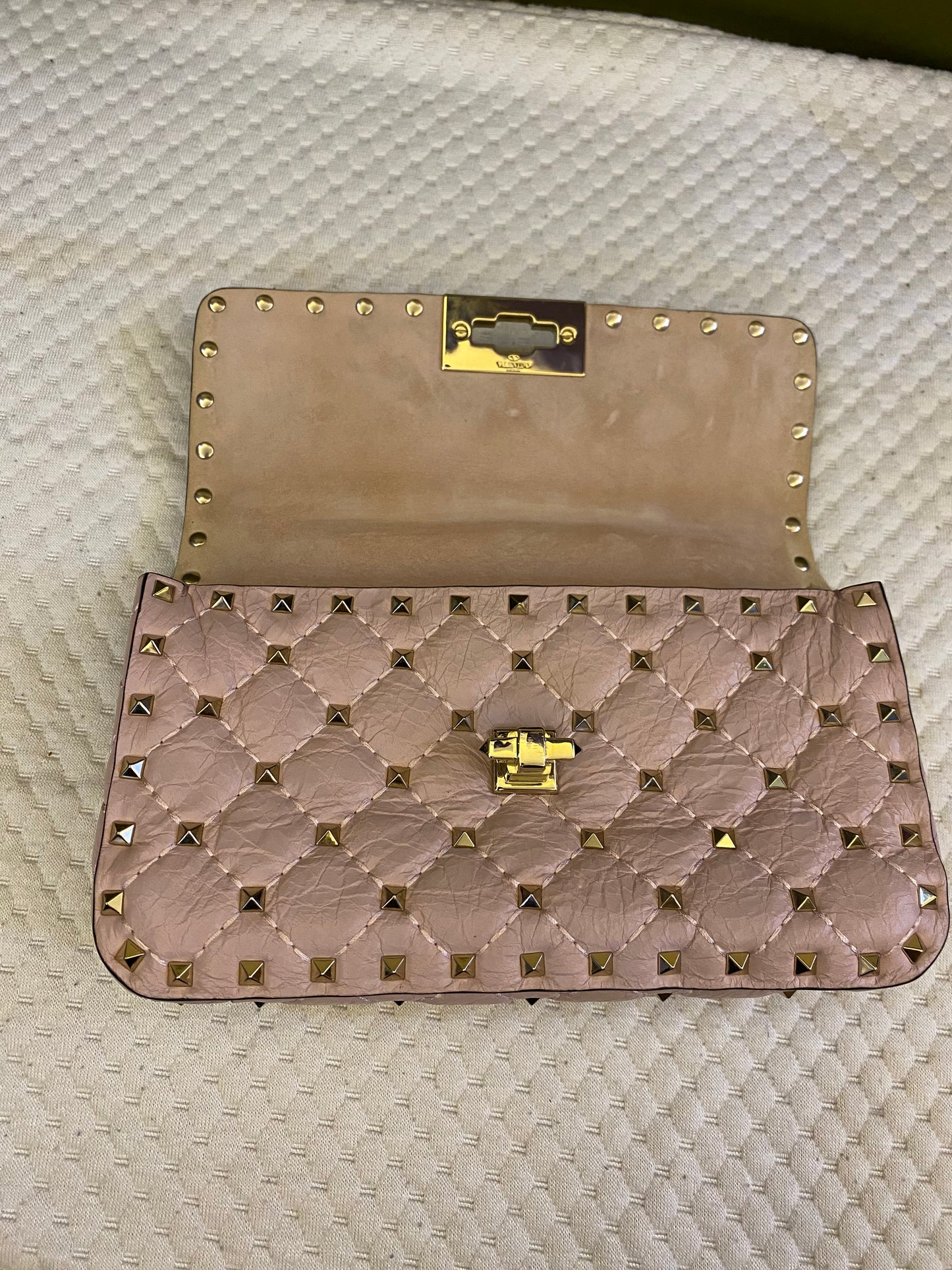 Valentino Baby Pink Rockstud Spike Handbag/ Crossbody Bag
