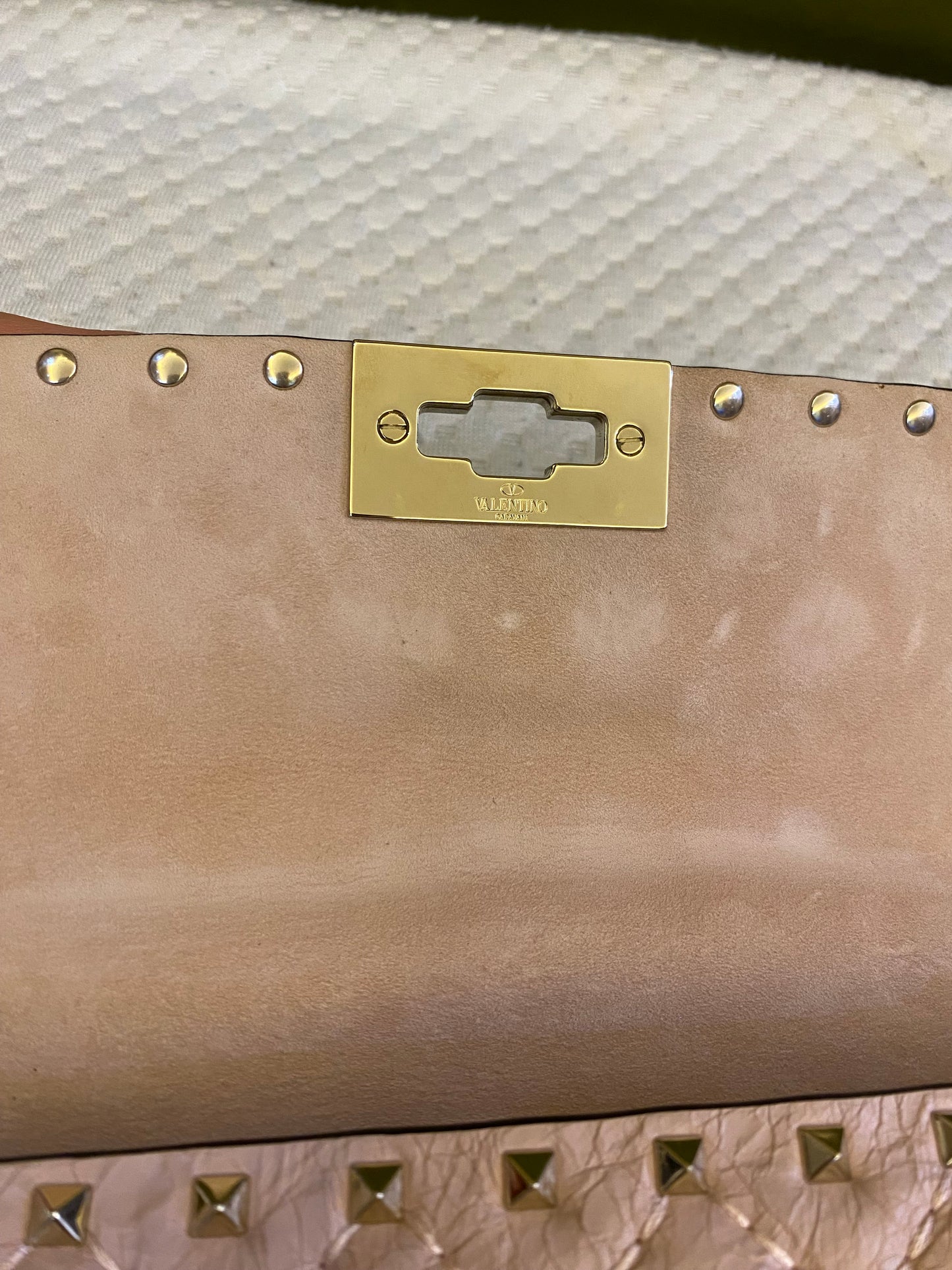 Valentino Baby Pink Rockstud Spike Handbag/ Crossbody Bag
