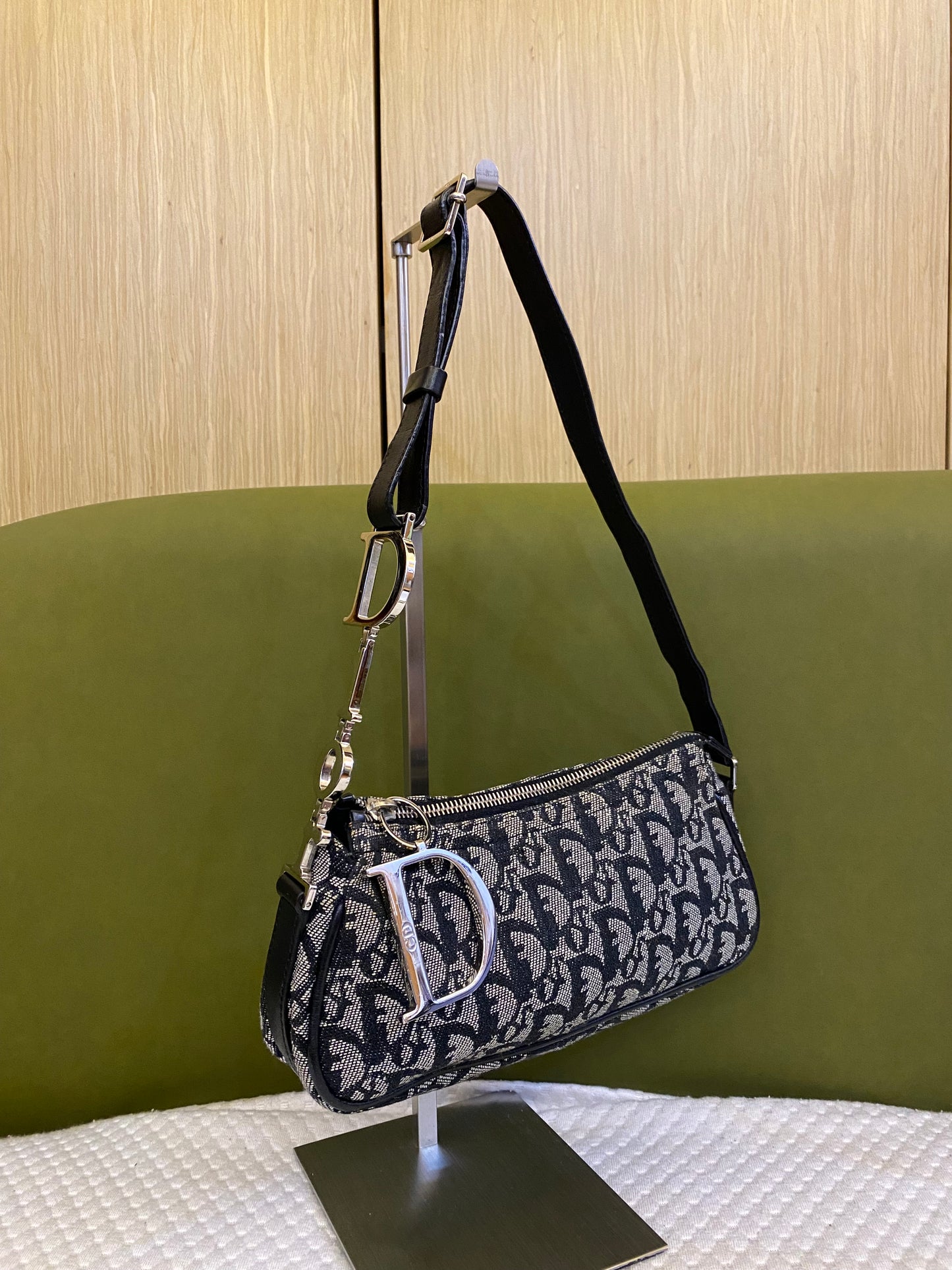 Christian Dior Monogram D Charm Trotter Pochette Shoulder Bag