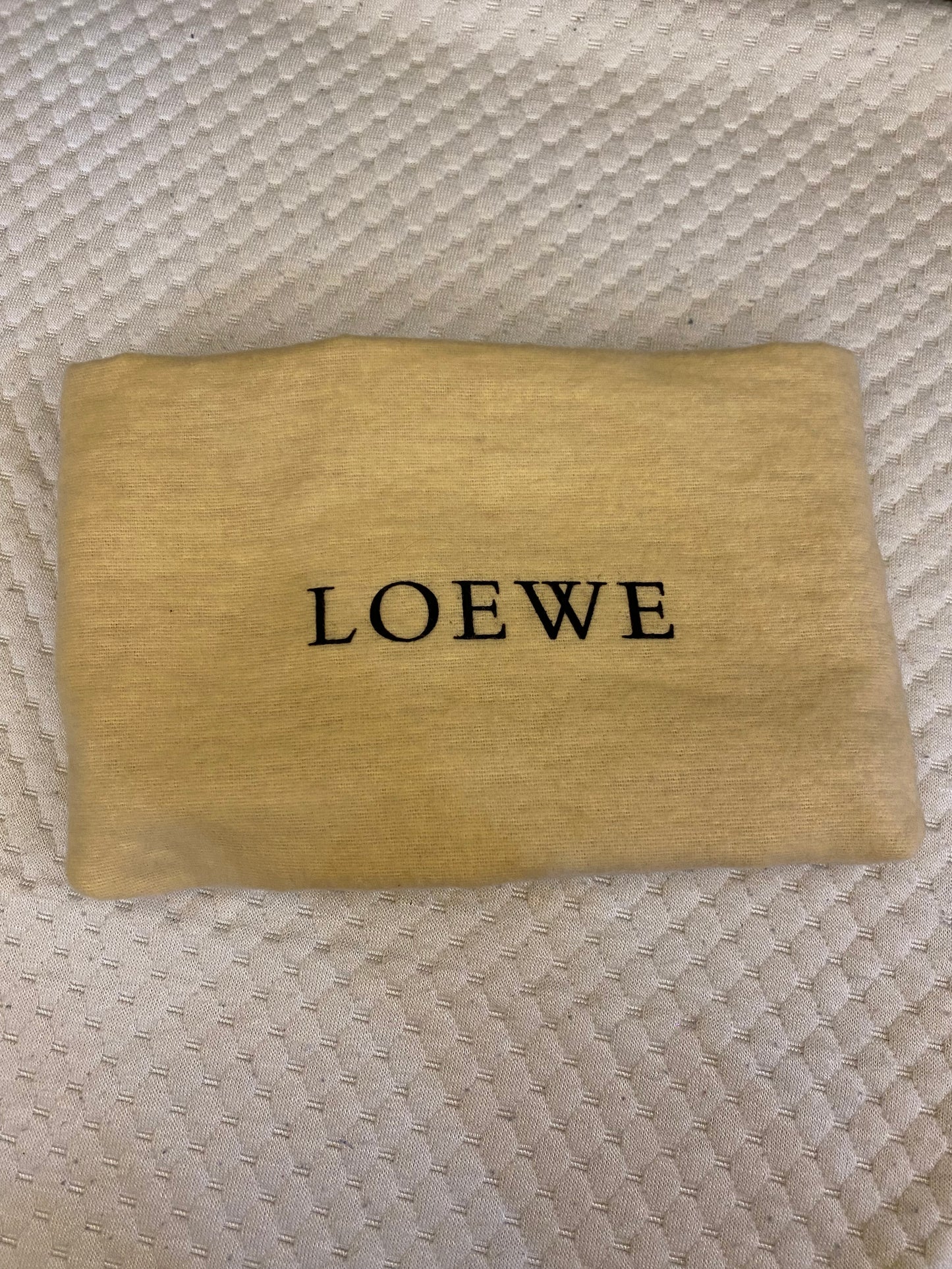 Loewe Paseo Anagram Gold Leather Shoulder Bag