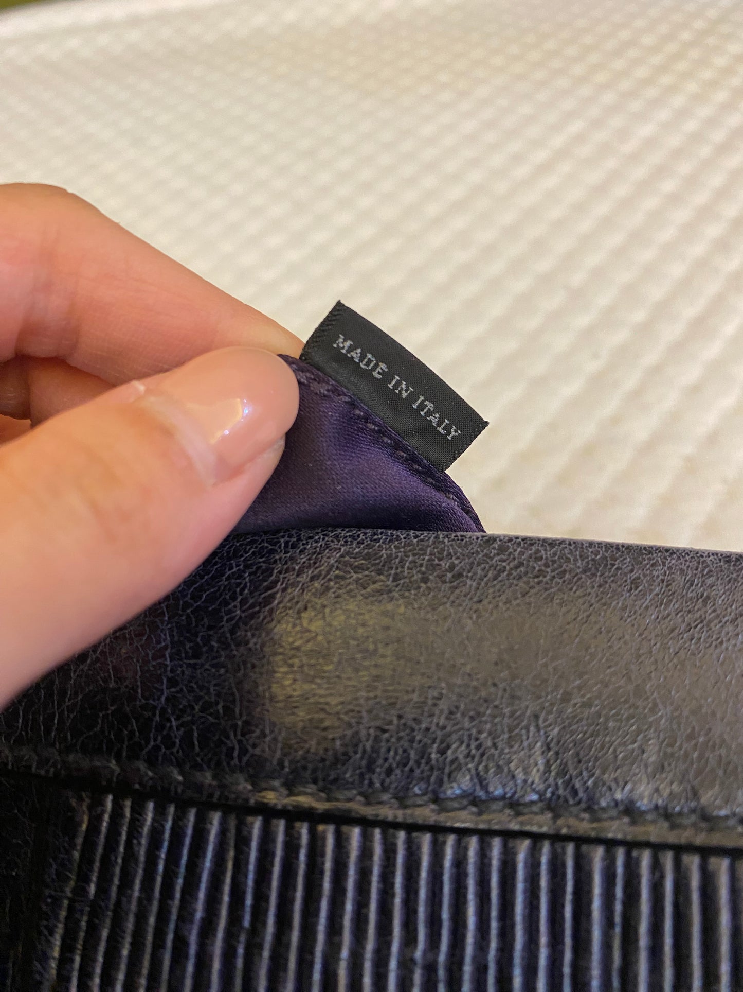 Miu Miu Black Vitello Ruched Clutch Bag