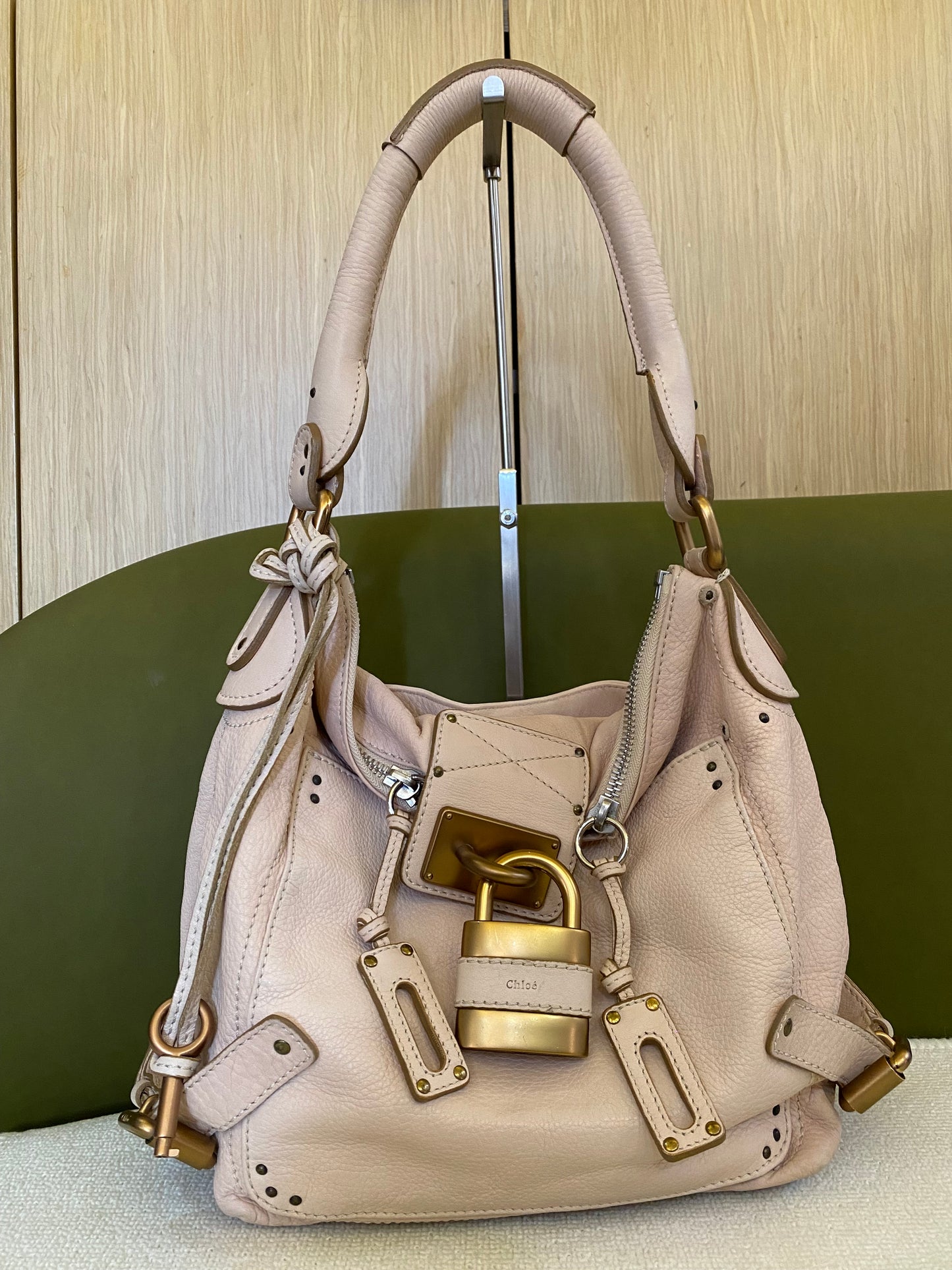 Chloe Paddington Beige Hobo Shoulder Bag