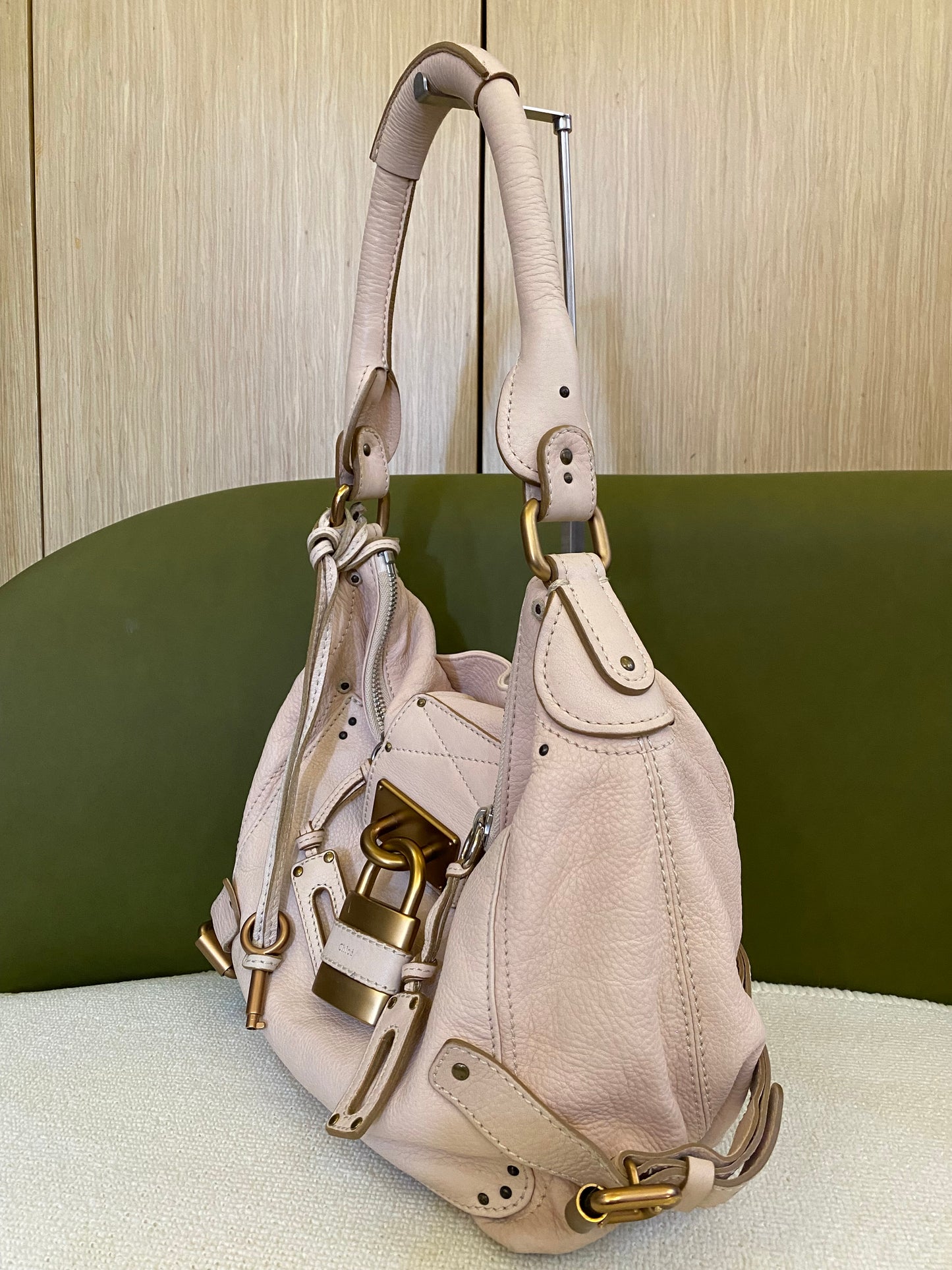 Chloe Paddington Beige Hobo Shoulder Bag