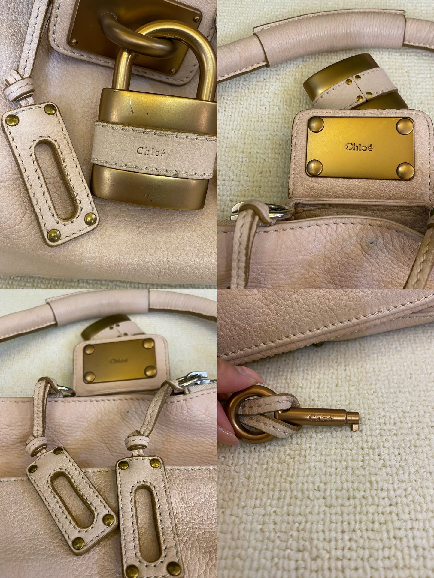 Chloe Paddington Beige Hobo Shoulder Bag