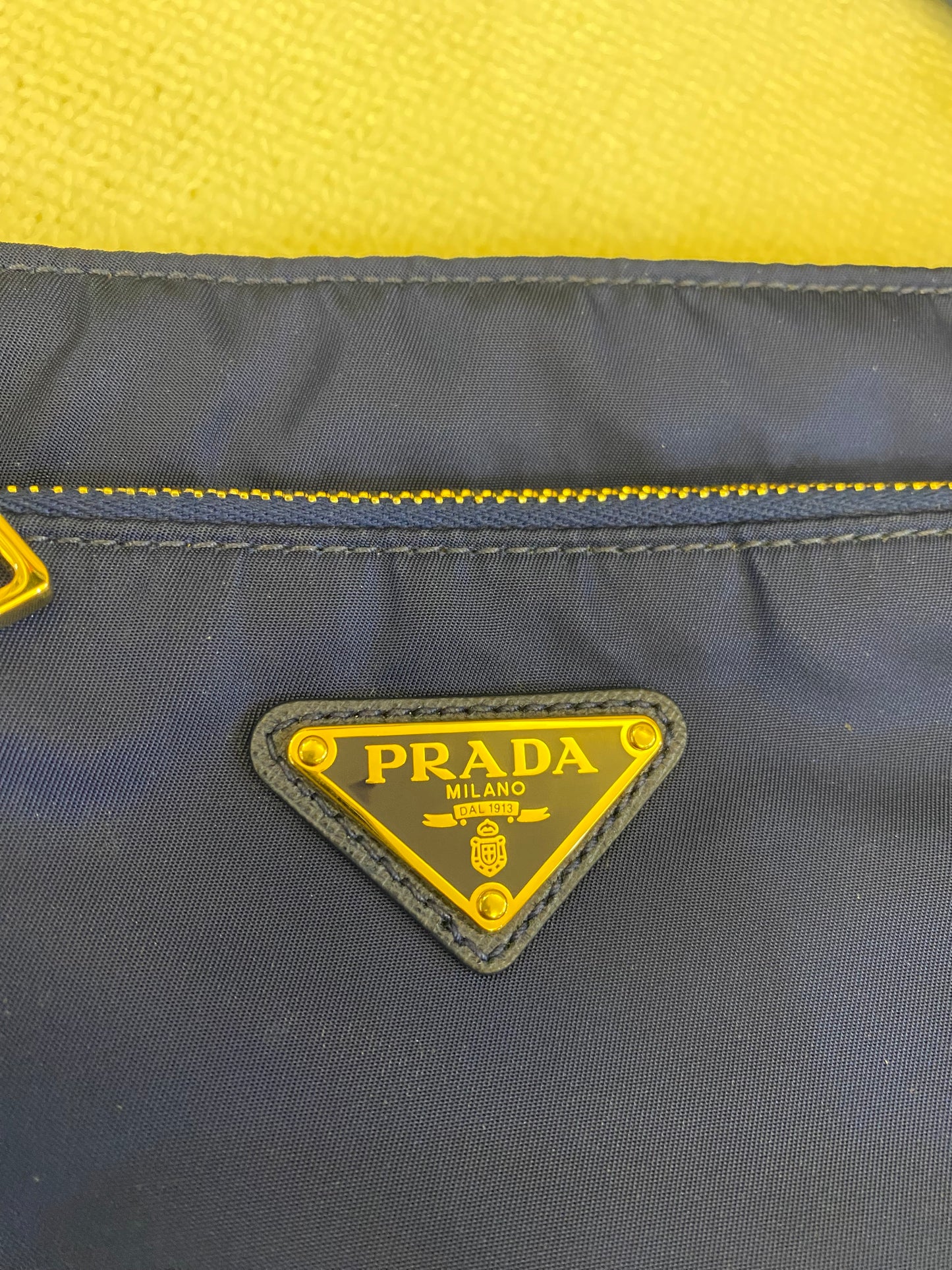 Prada Blue Nylon Crossbody Bag