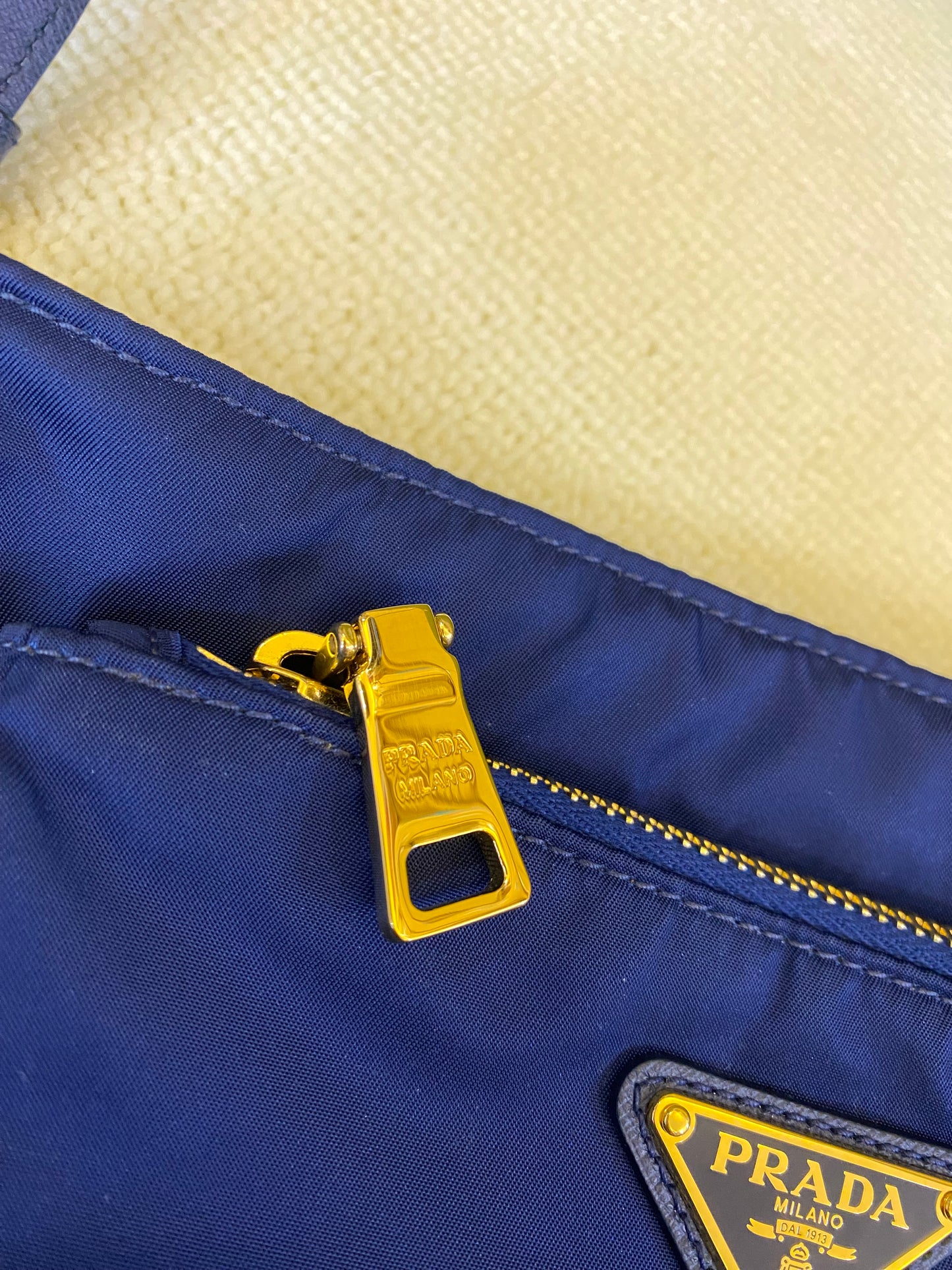 Prada Blue Nylon Crossbody Bag