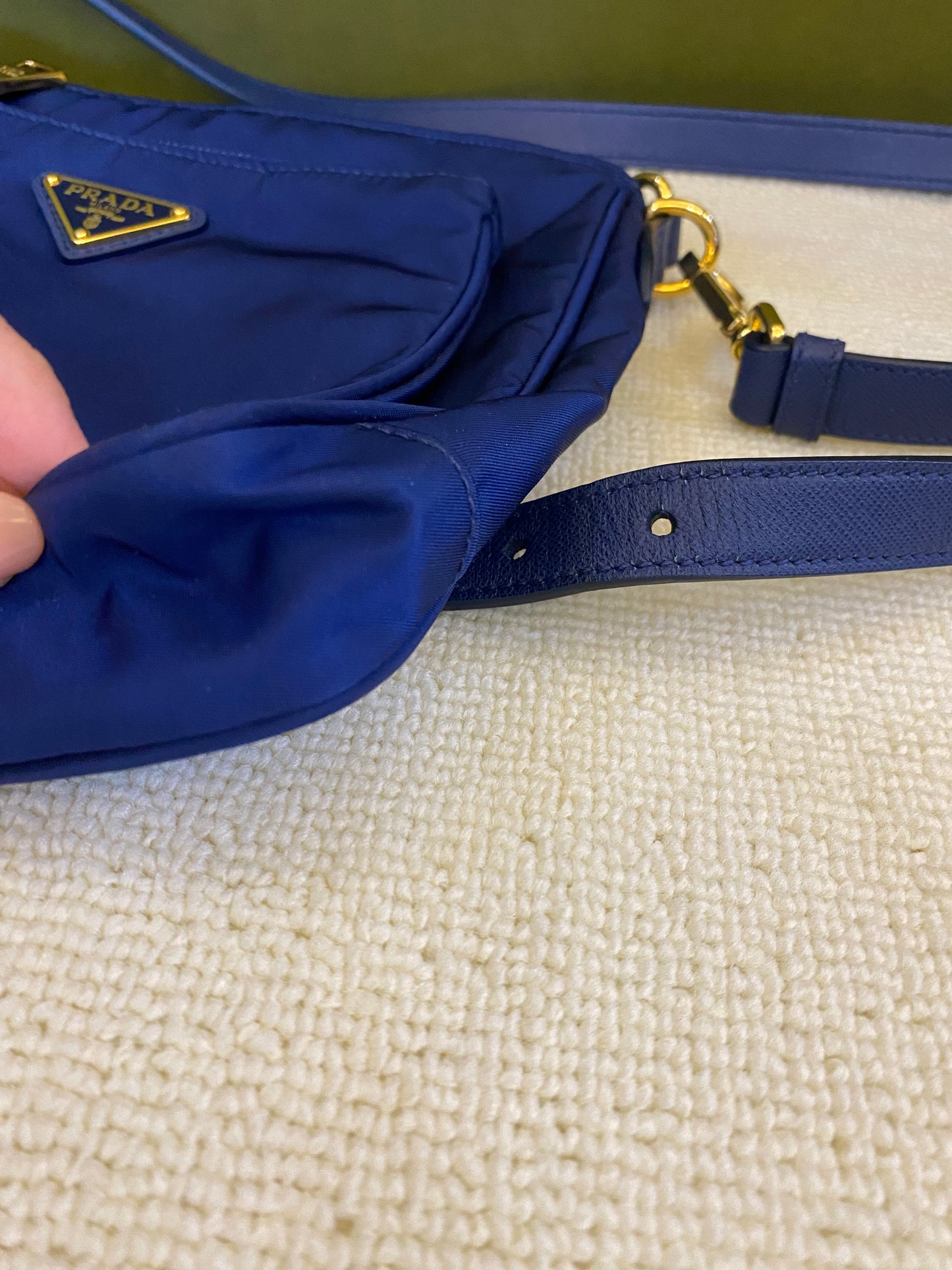 Prada Blue Nylon Crossbody Bag