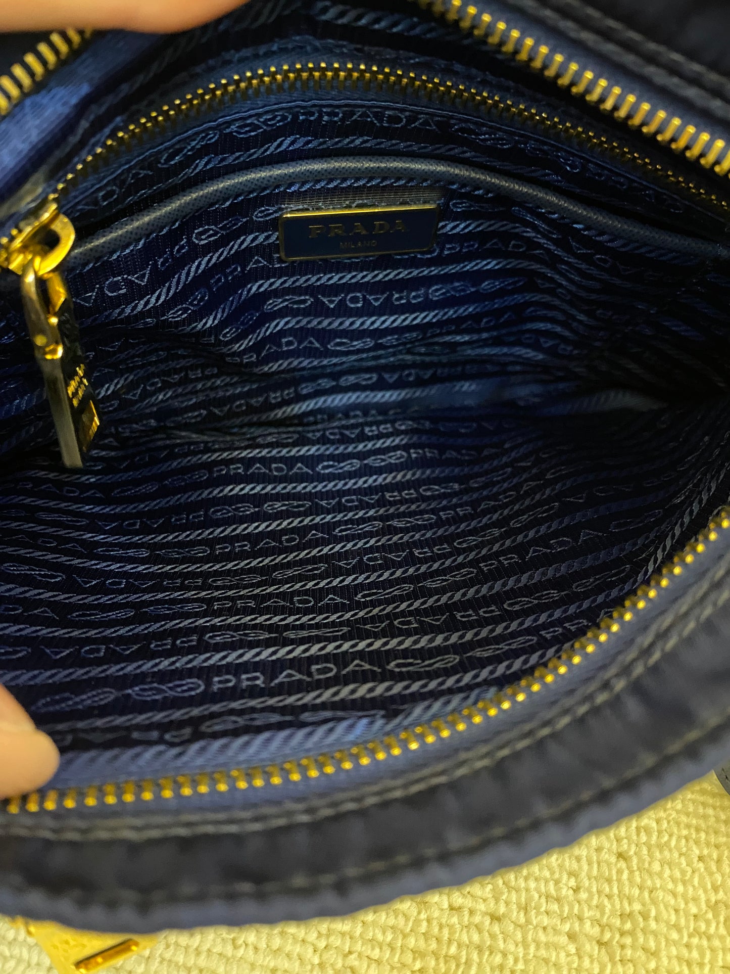 Prada Blue Nylon Crossbody Bag