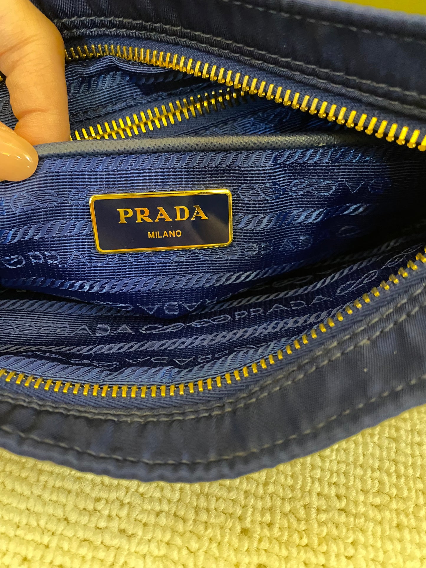 Prada Blue Nylon Crossbody Bag