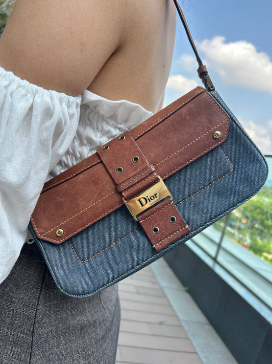 Dior denim columbus pochette