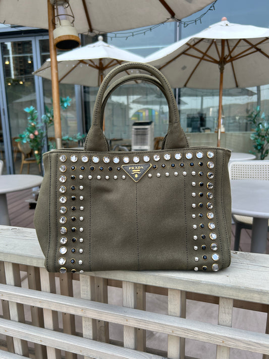 Prada canvas tote