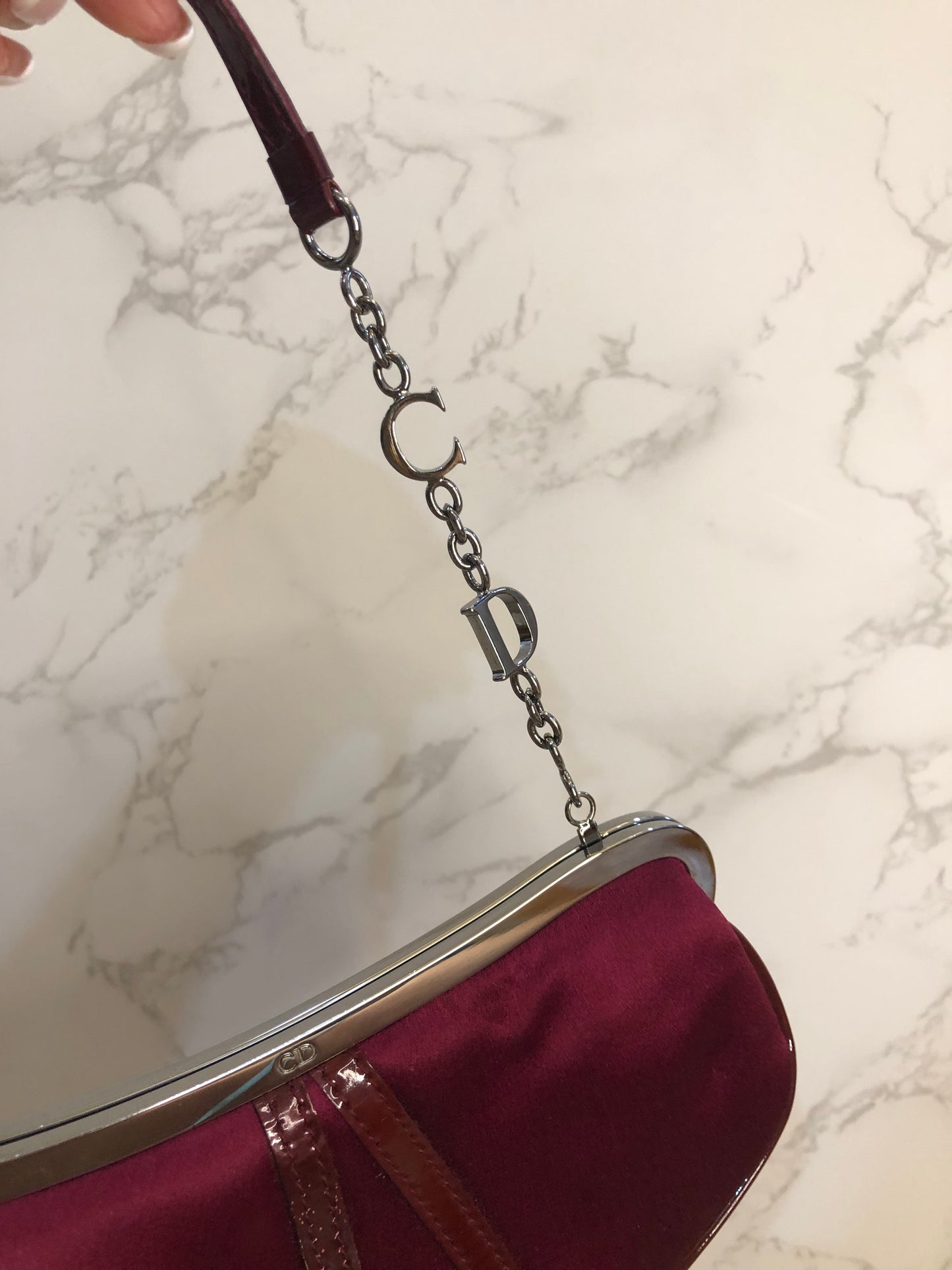 Dior mini silk saddle