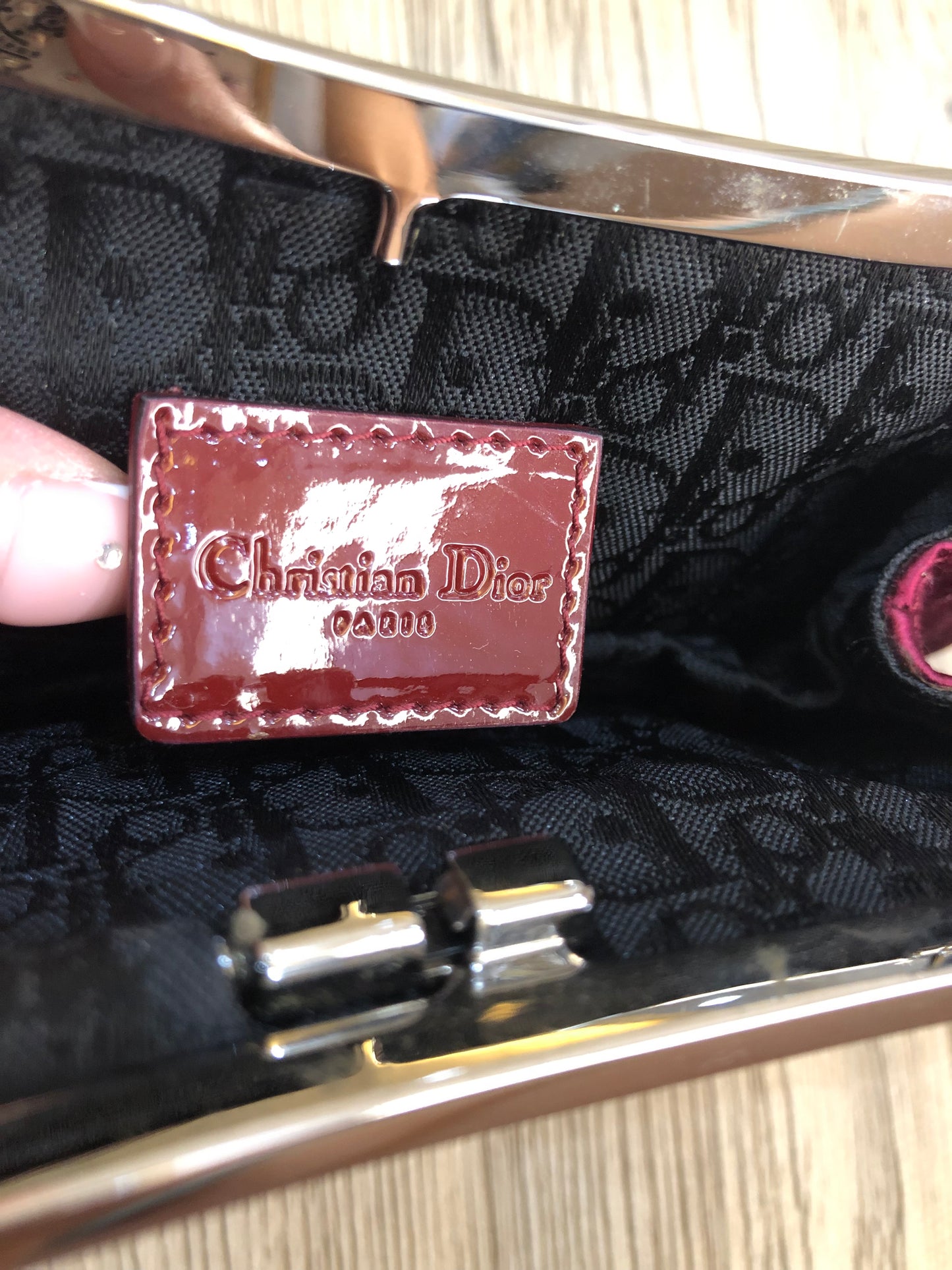 Dior mini silk saddle