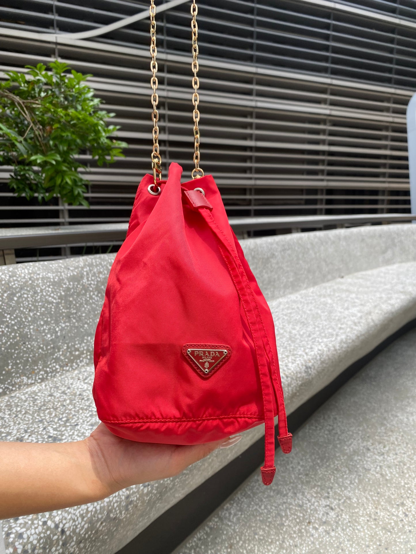 Prada mini bucket bag