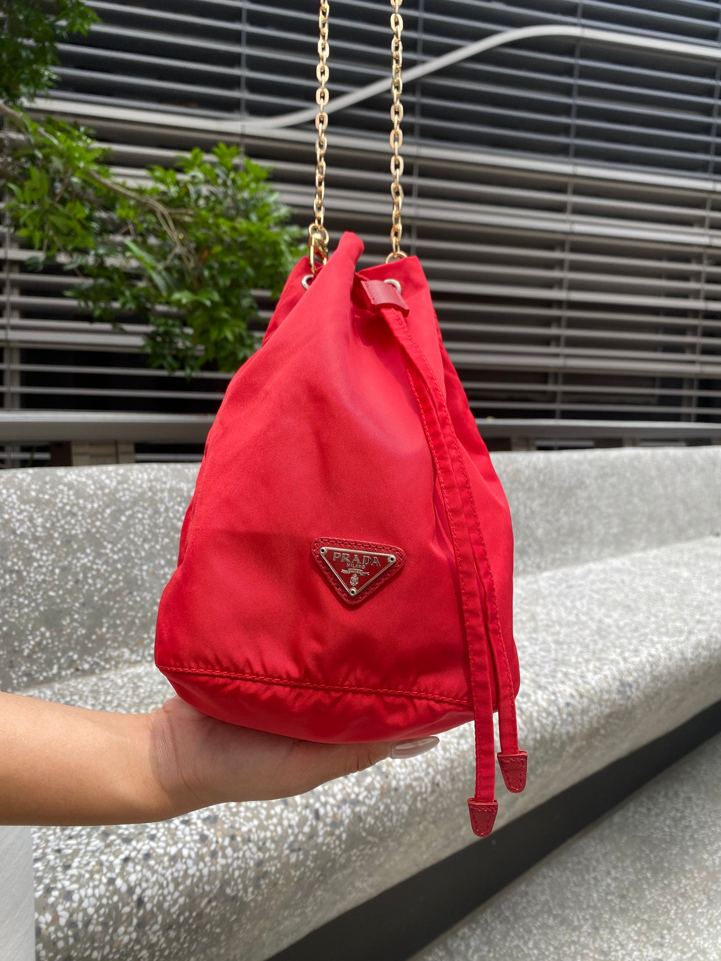 Prada mini bucket bag