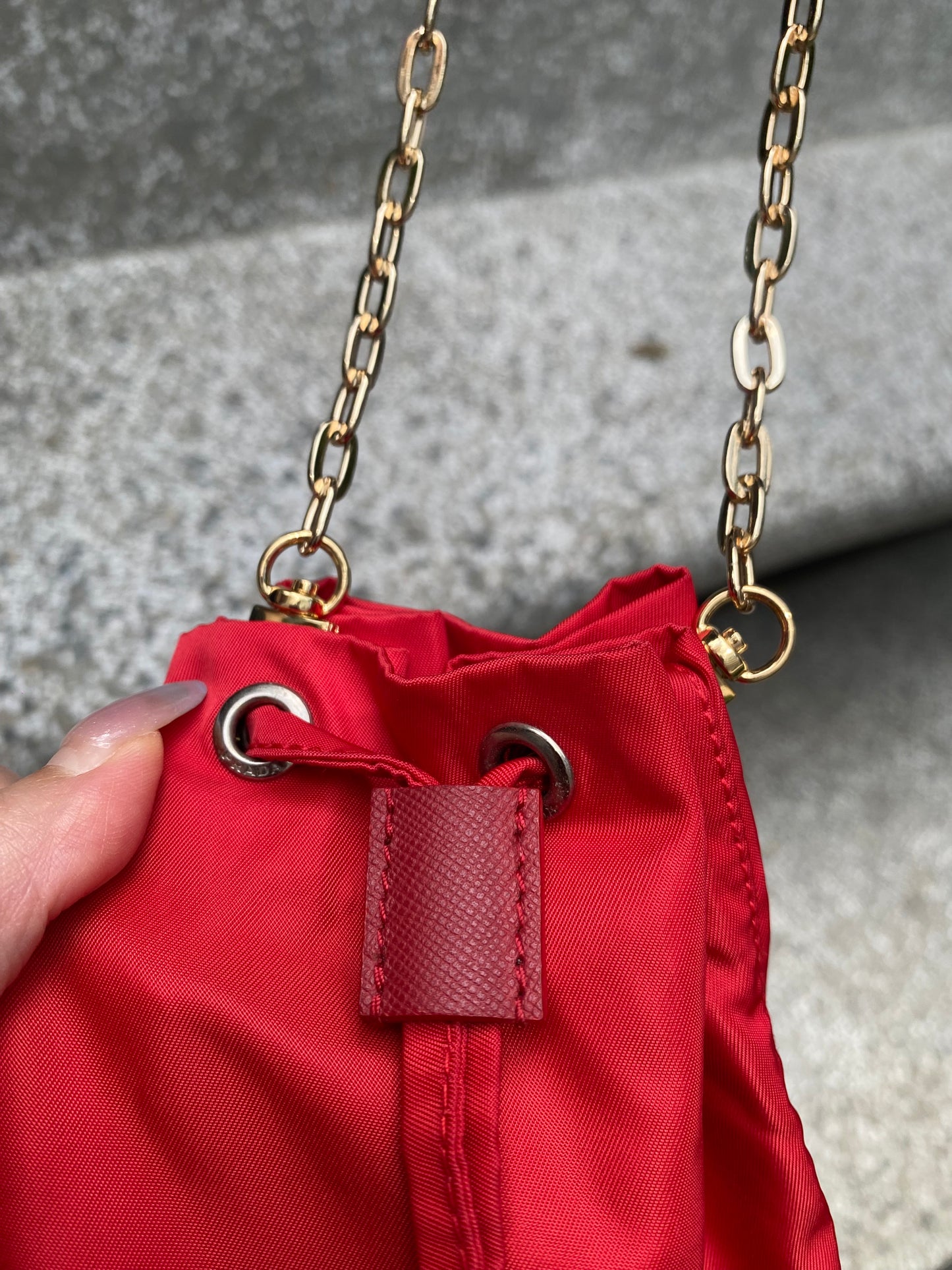 Prada mini bucket bag