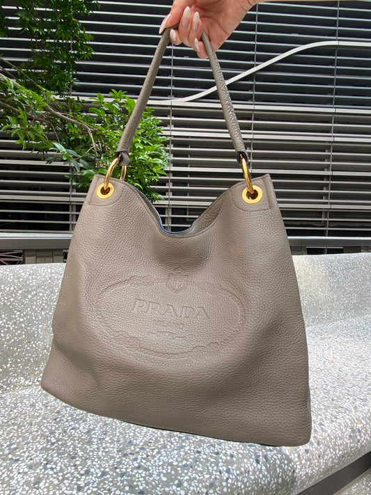 Prada leather tote bag