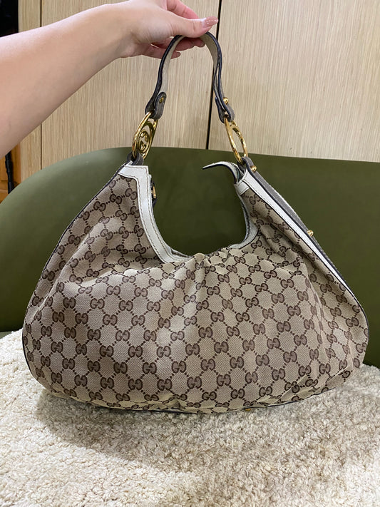 Gucci Amalfi Monogram Hobo Bag