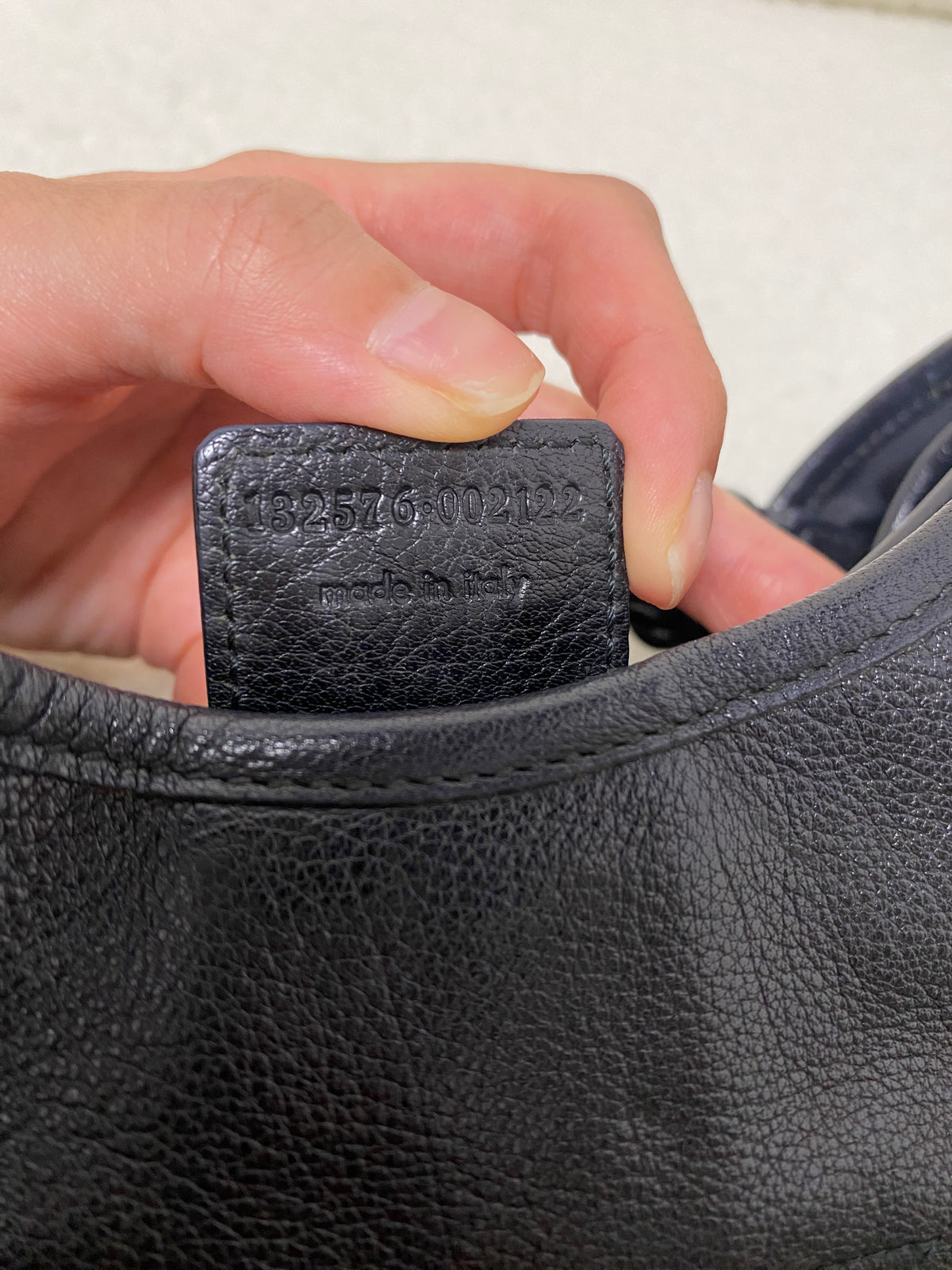 Yves Saint Laurent Calfskin Studded Logo Mombasa Hobo Black