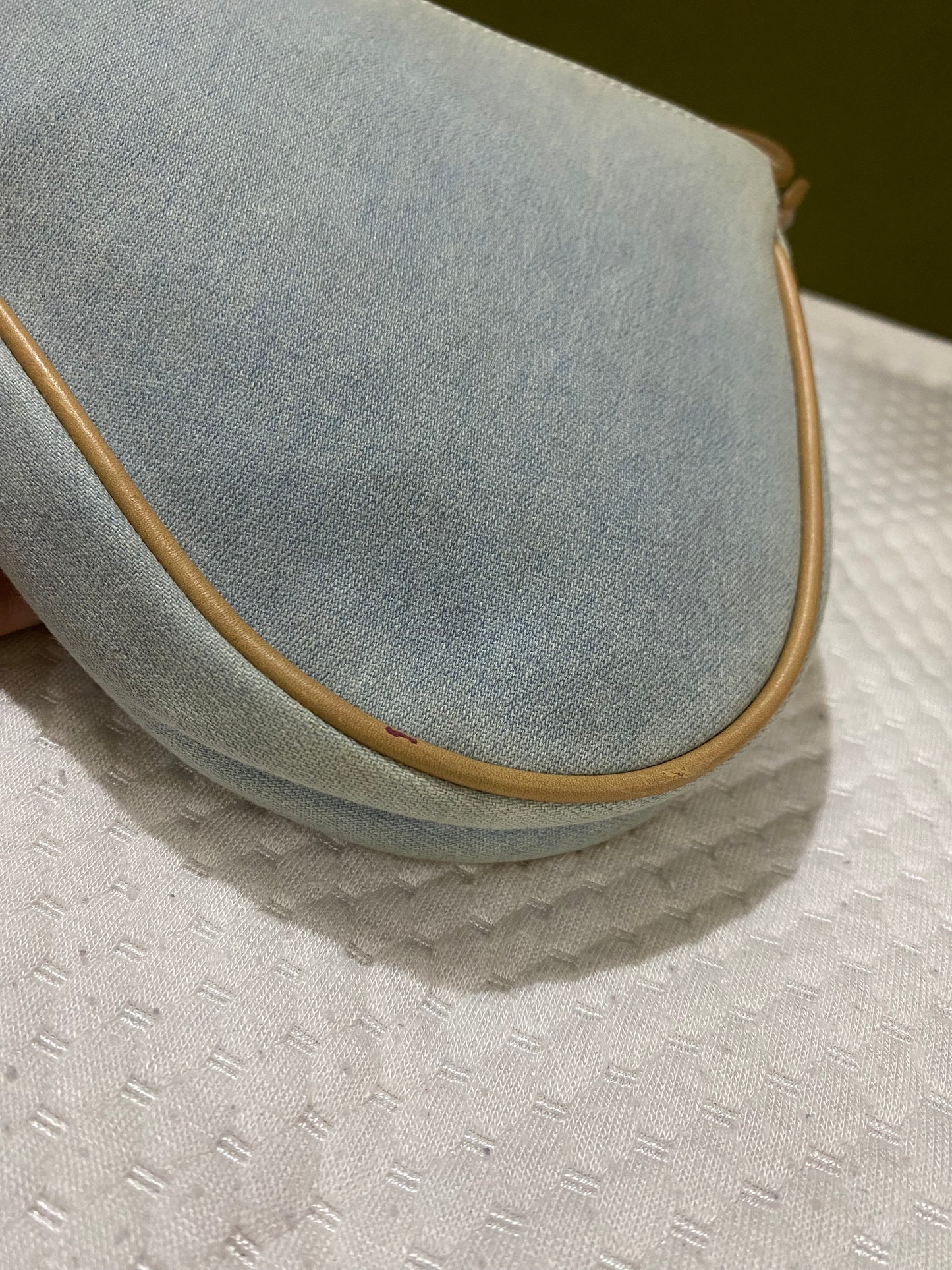 Dior mini light denim saddle