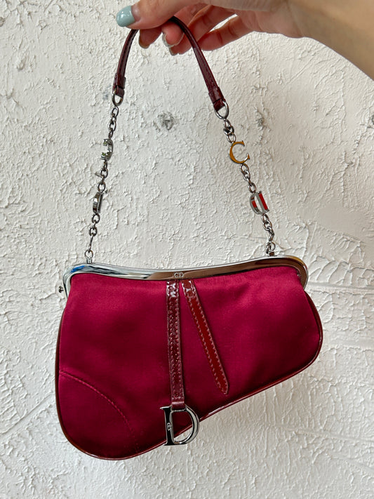 Dior mini silk saddle
