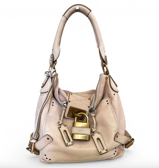 Chloe Paddington Beige Hobo Shoulder Bag