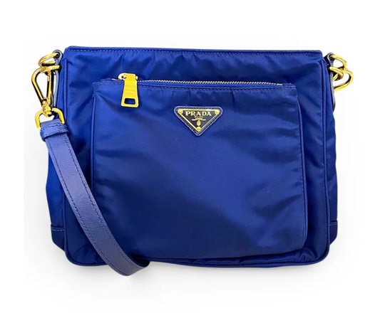 Prada Blue Nylon Crossbody Bag