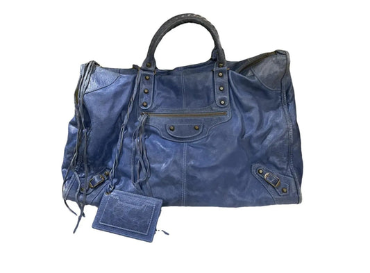 Balenciaga Large City Bag in blue