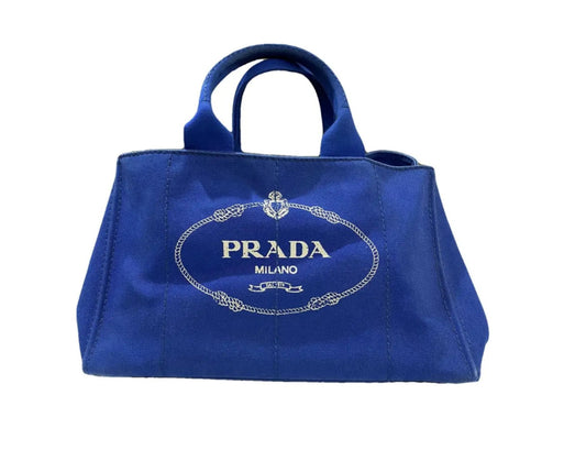 Prada Canapa Canvas Tote in blue