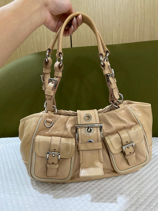 Prada Vintage Moon Leather Shoulder Bag