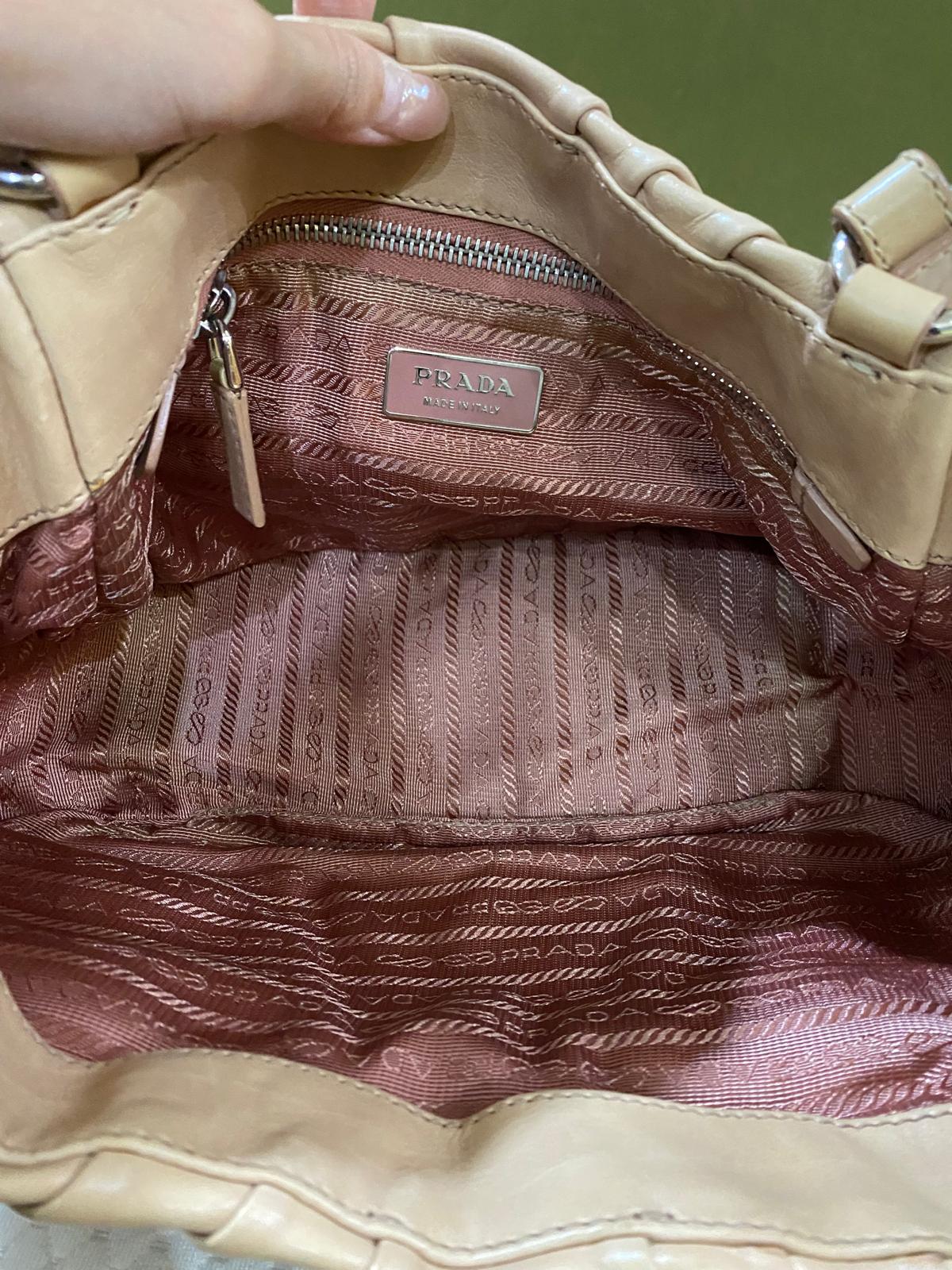 Prada Vintage Moon Leather Shoulder Bag