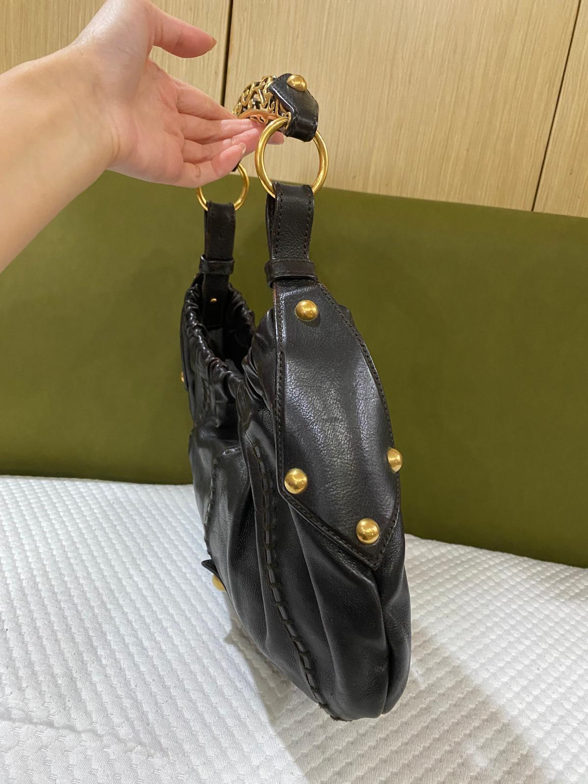 Yves Saint Laurent Rive Gauche Mombasa Vincennes bag in dark brown