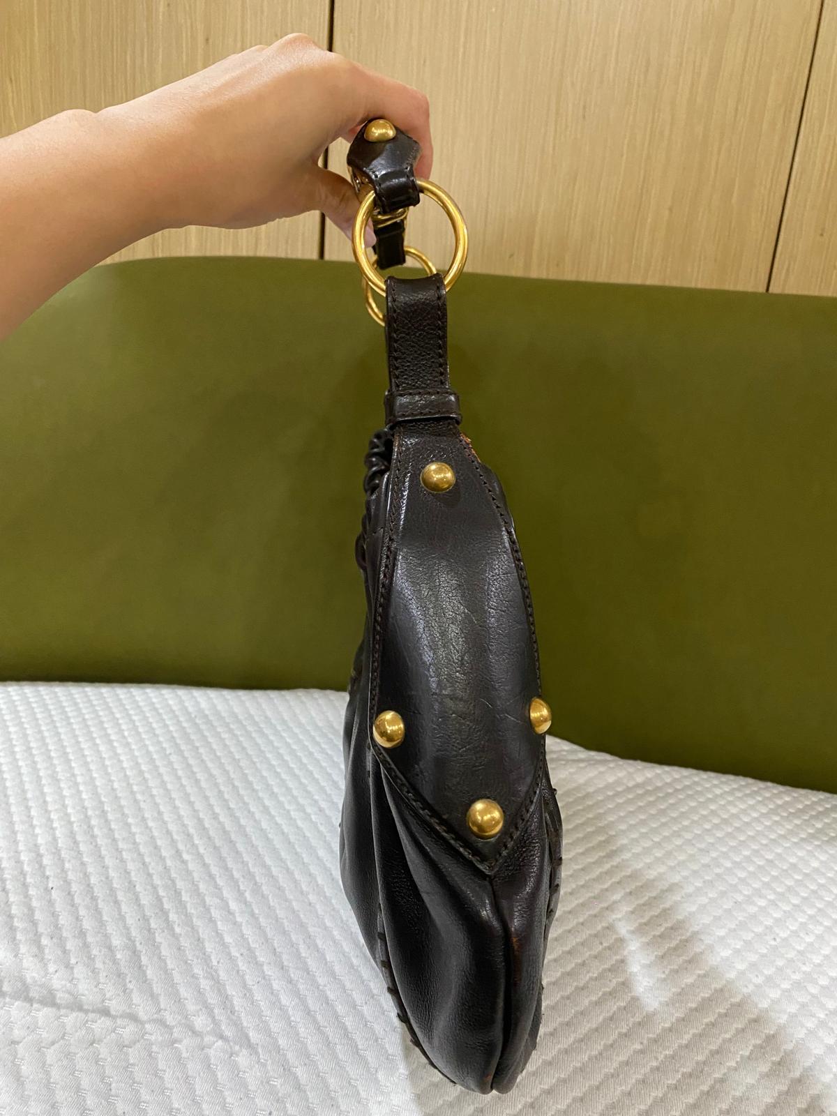 Yves Saint Laurent Rive Gauche Mombasa Vincennes bag in dark brown