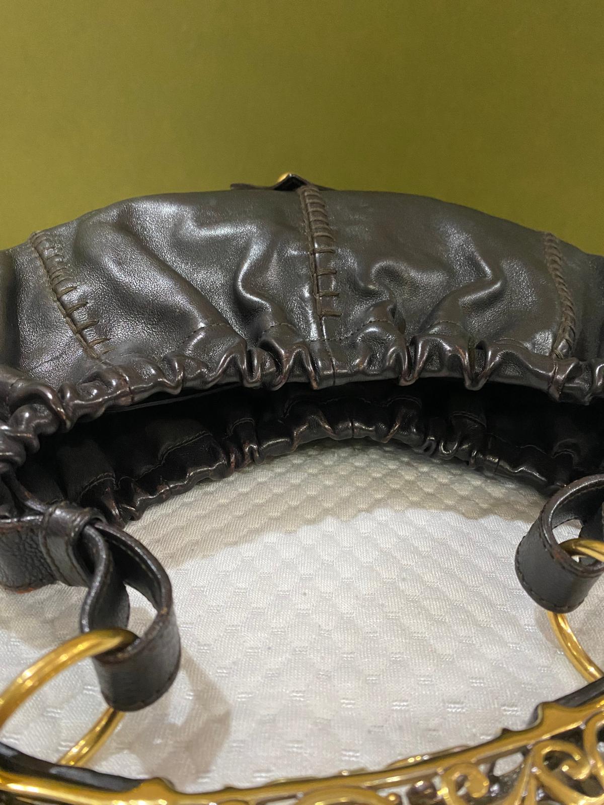 Yves Saint Laurent Rive Gauche Mombasa Vincennes bag in dark brown