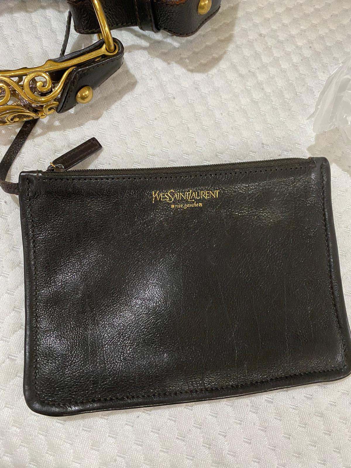 Yves Saint Laurent Rive Gauche Mombasa Vincennes bag in dark brown