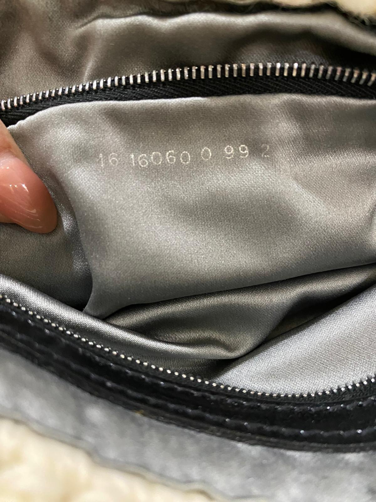 Fendi Mama Baguette Knitted Wool Shoulder Bag in Cream