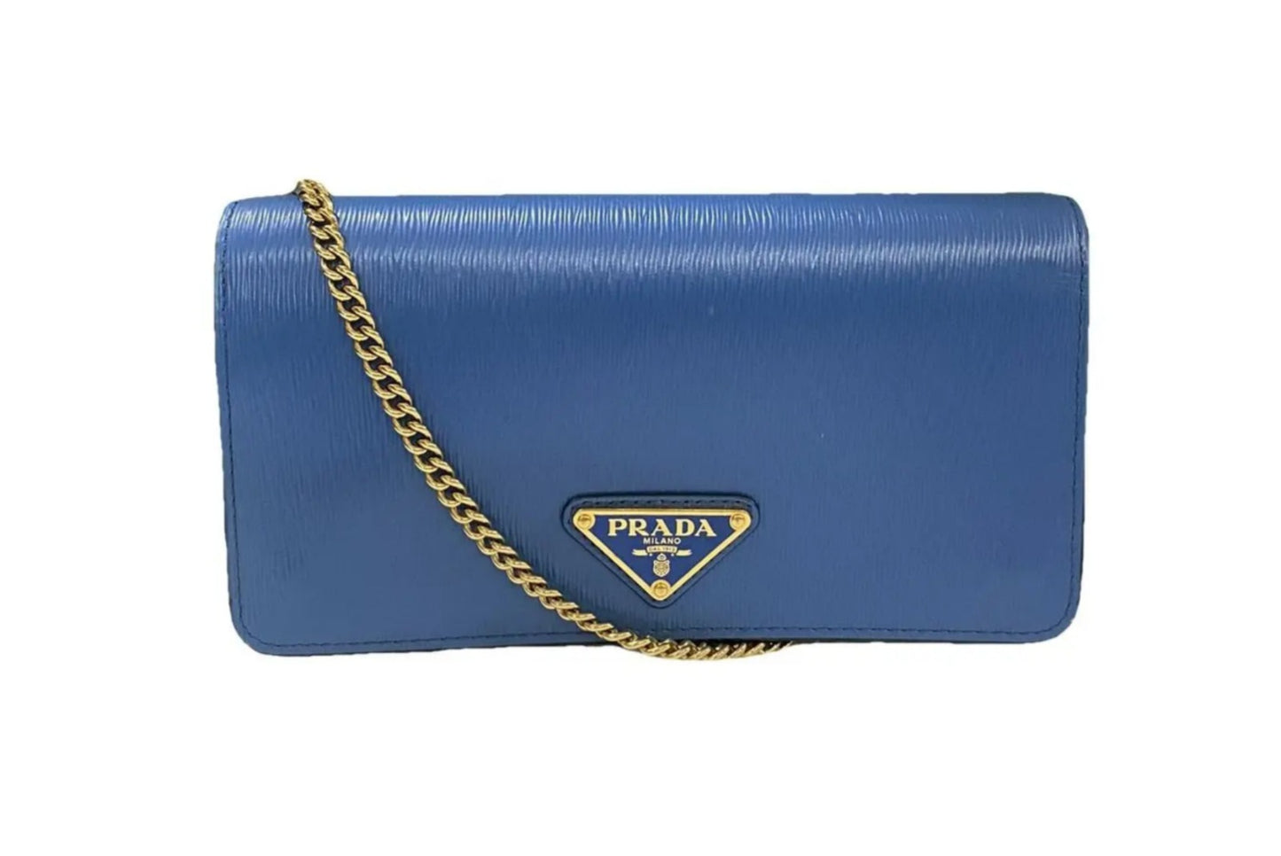 Prada Nero Vitello Move leather crossbody bag/ wallet on chain
