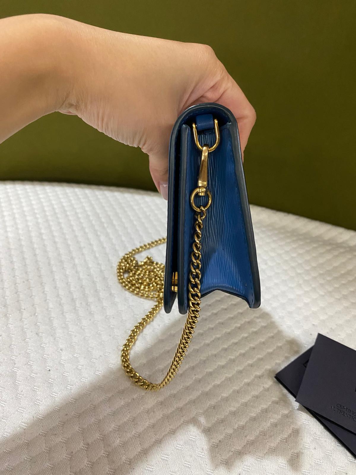Prada Nero Vitello Move leather crossbody bag/ wallet on chain