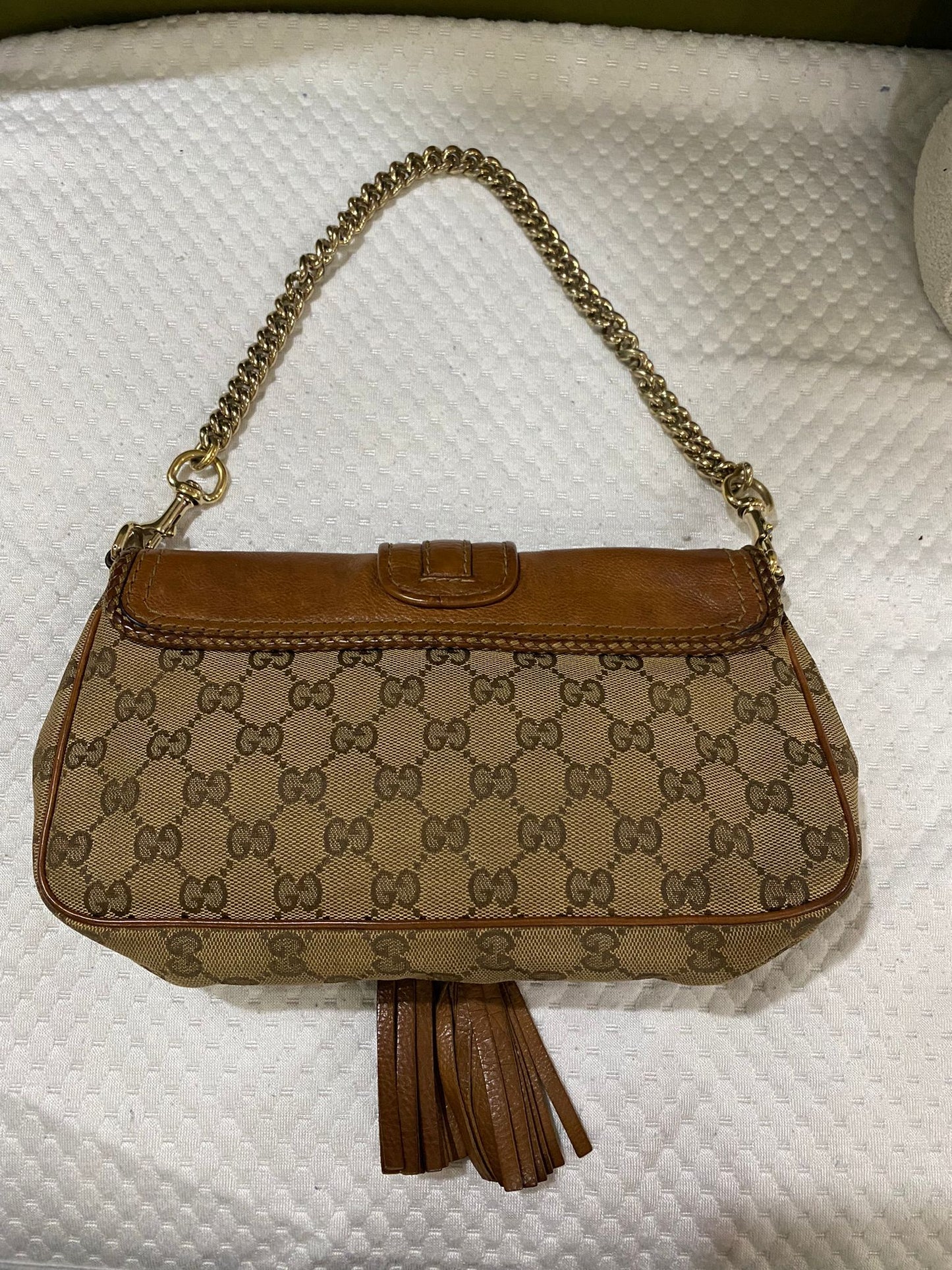Gucci Marrakech convertible evening bag in leather and GG monogram canvas