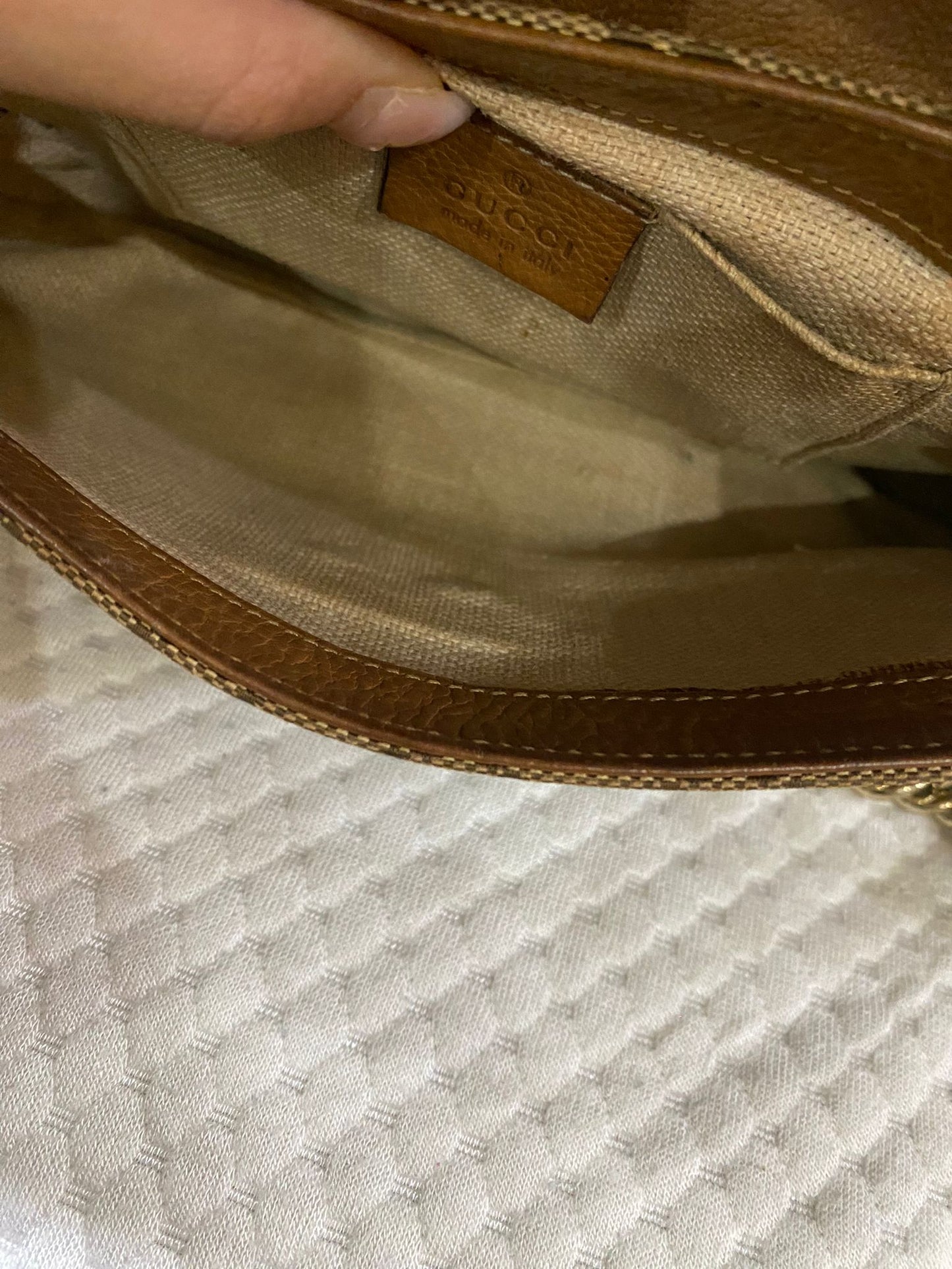 Gucci Marrakech convertible evening bag in leather and GG monogram canvas