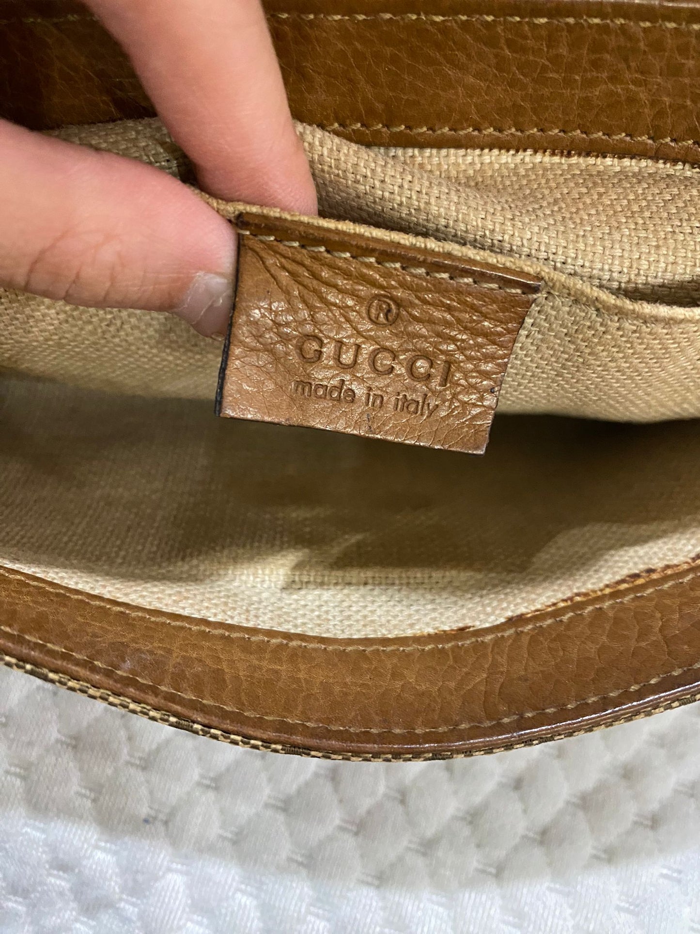 Gucci Marrakech convertible evening bag in leather and GG monogram canvas